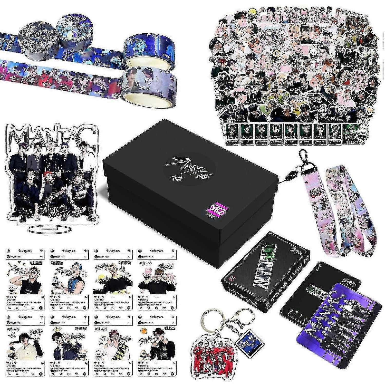 مجموعة الهدايا الشادة للأطفال ألبوم جديد Maxident هدية مربع مجموعة Kpop البضائع Photocards الحبل Keychain هدايا ل Sk