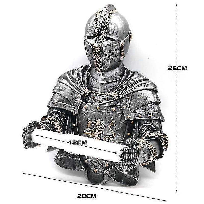 トイレットペーパーホルダーロールカスタム中世の彫像騎士ゴシック様式のバスルームの装飾ペーパータオルホルダー