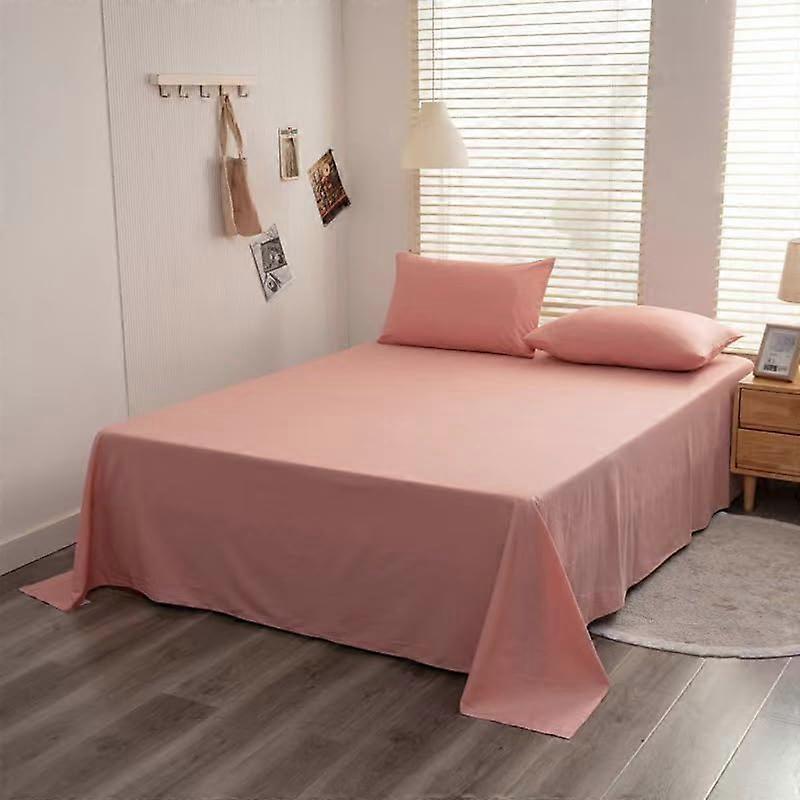 Pure Cotton Bed Solid Color Washed Cotton Bedspread 200X230CM Fitted Sheet For 1.5M Bed