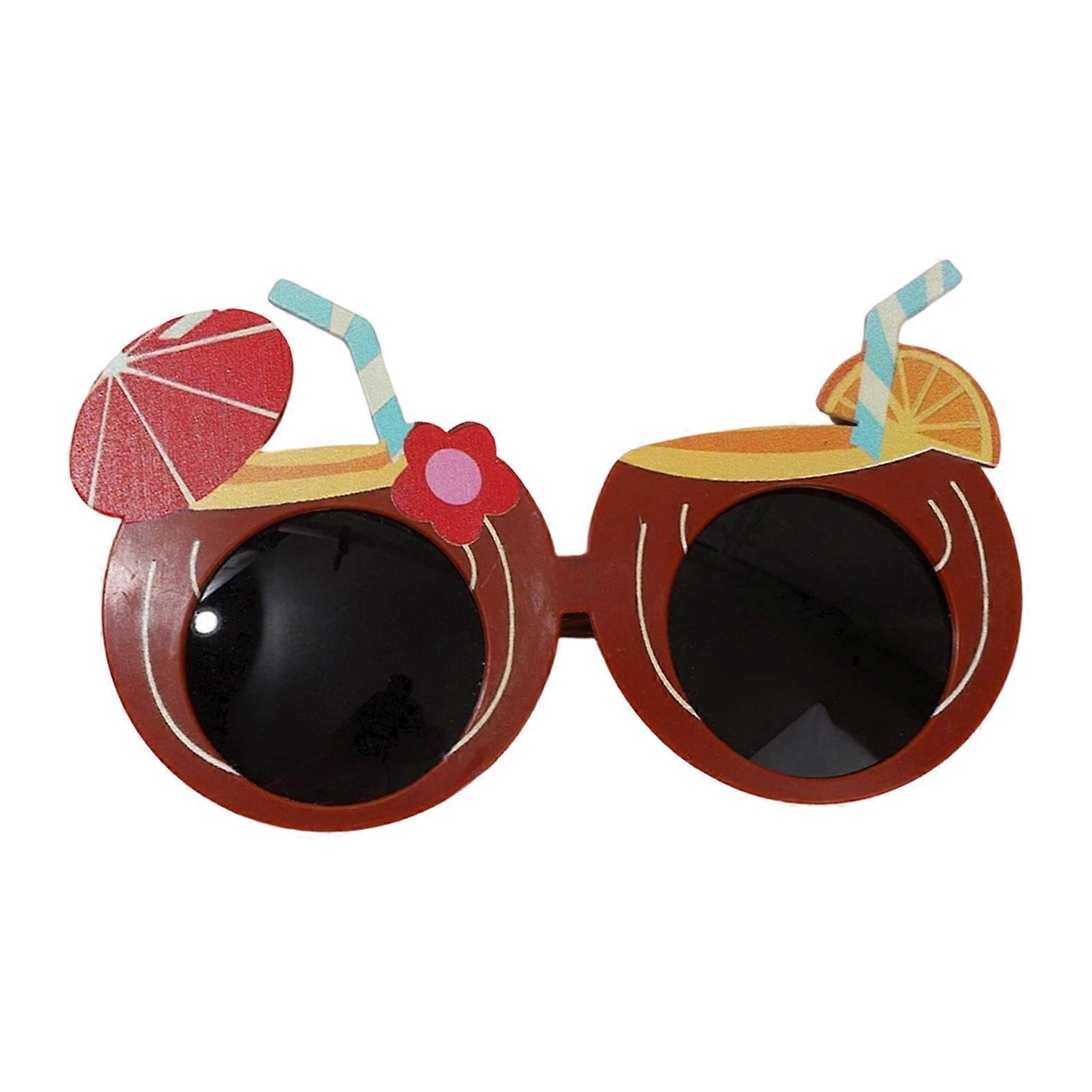 Modern Hawaiian Themed Eyeglasses With Compact Design For Costume Accessories Holiday Event And Collector Multicolor