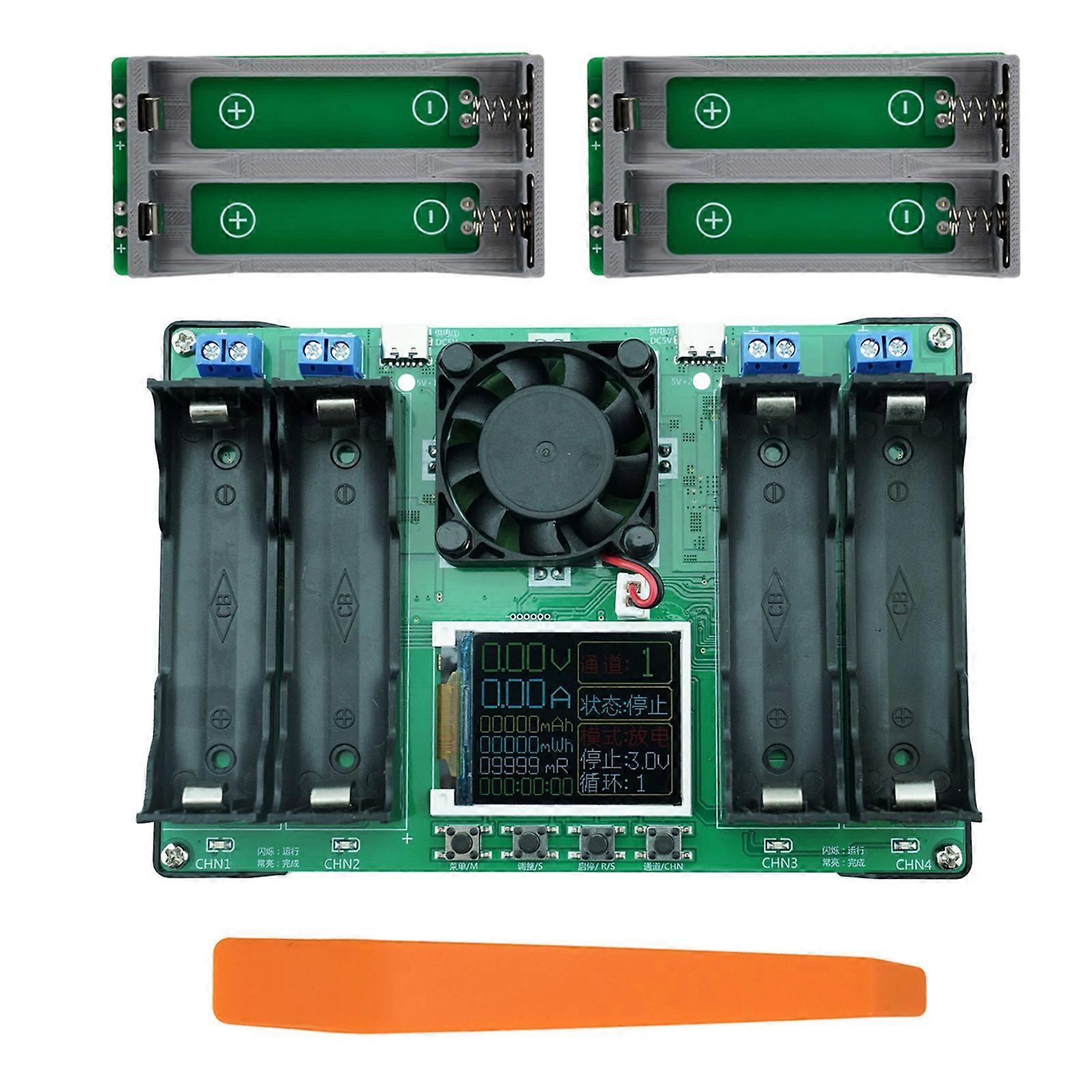 4 Channel Battery Testing Equipment For 18650 Capacity Internal Resistance Measurement 9 Auto Charge Cycles Multicolor