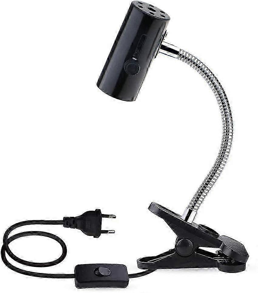 E27 socket for reptile light with adjustable clip and long cable