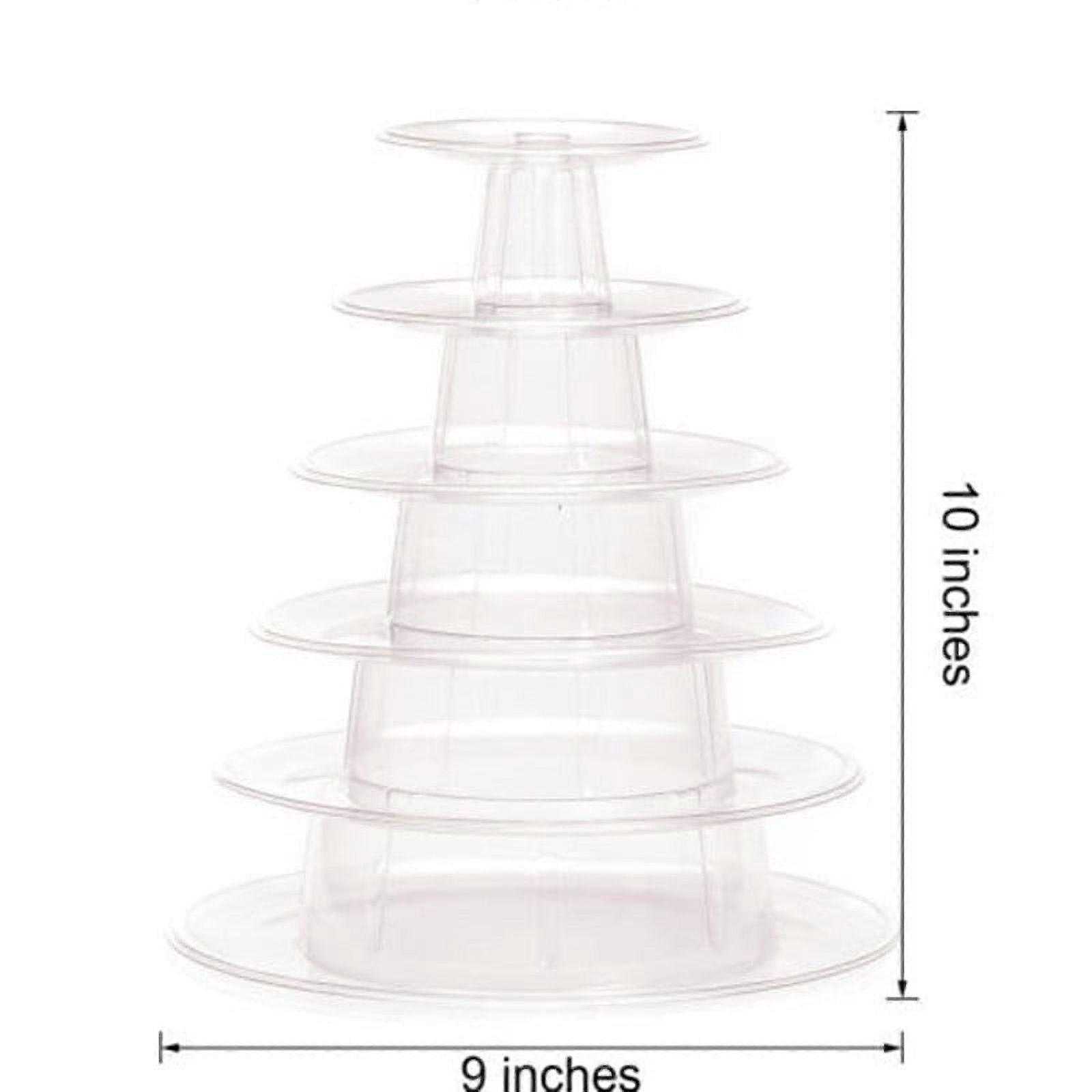 Zriyin 6 Tiers Round Macaroon Tower Stand Cake Display Rack for Party Wedding Birthday