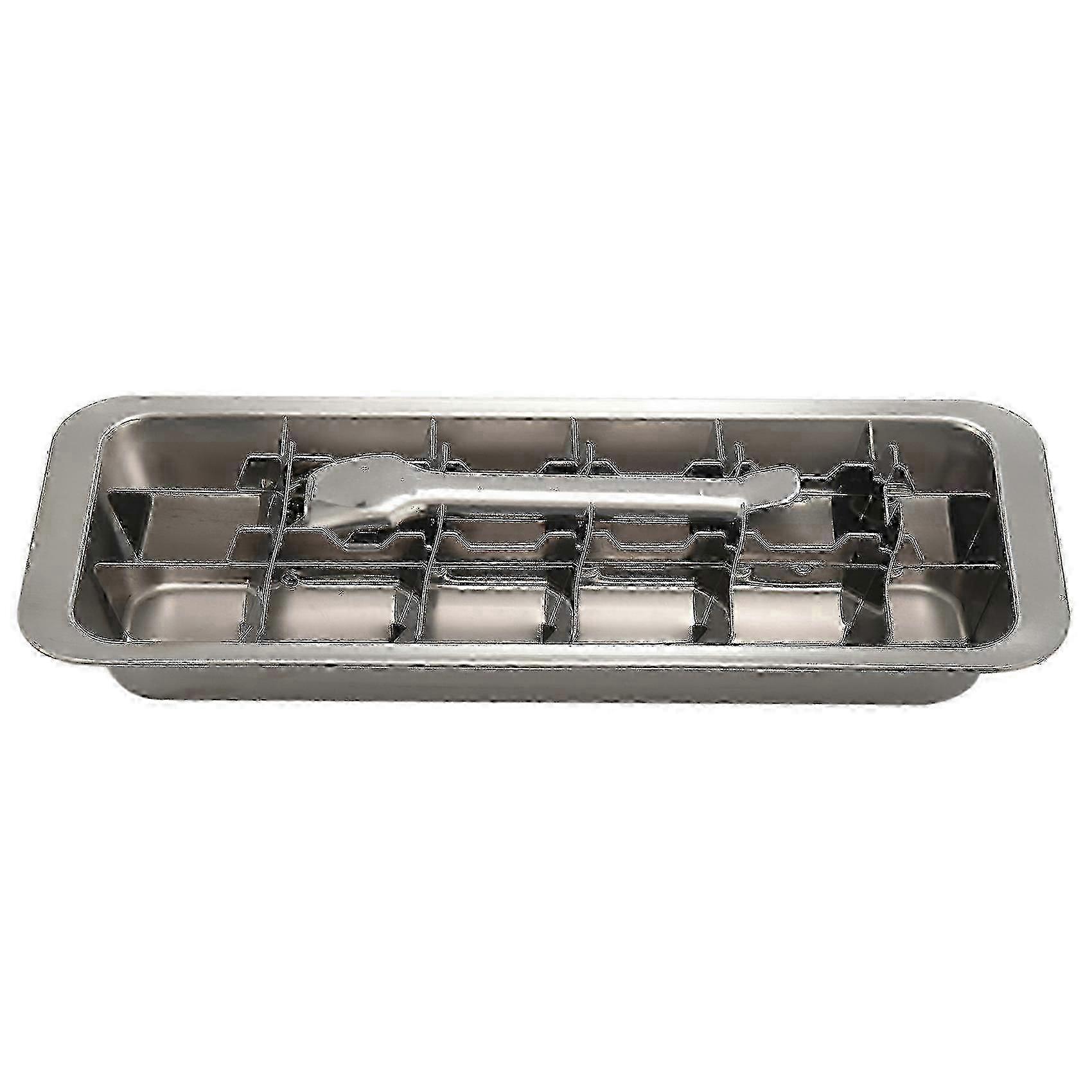 Lever-style Ice Tray, 2 In 1 Stainless Steel Ice Making Mold And Ice Cracker