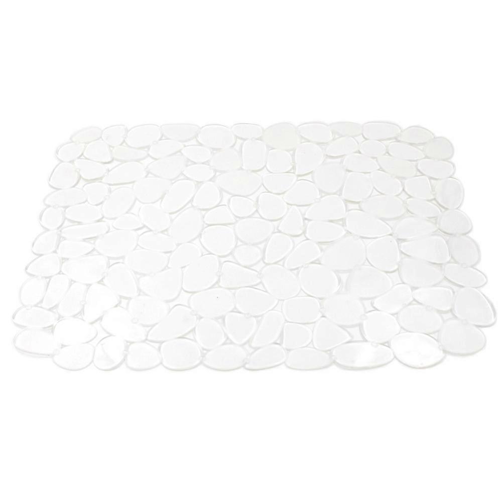 30*40cm Soft Plastic Pebble Dishes Sink Protector Kitchen Sink Mat Draining Pad Drying Mat TRANSPARENT
