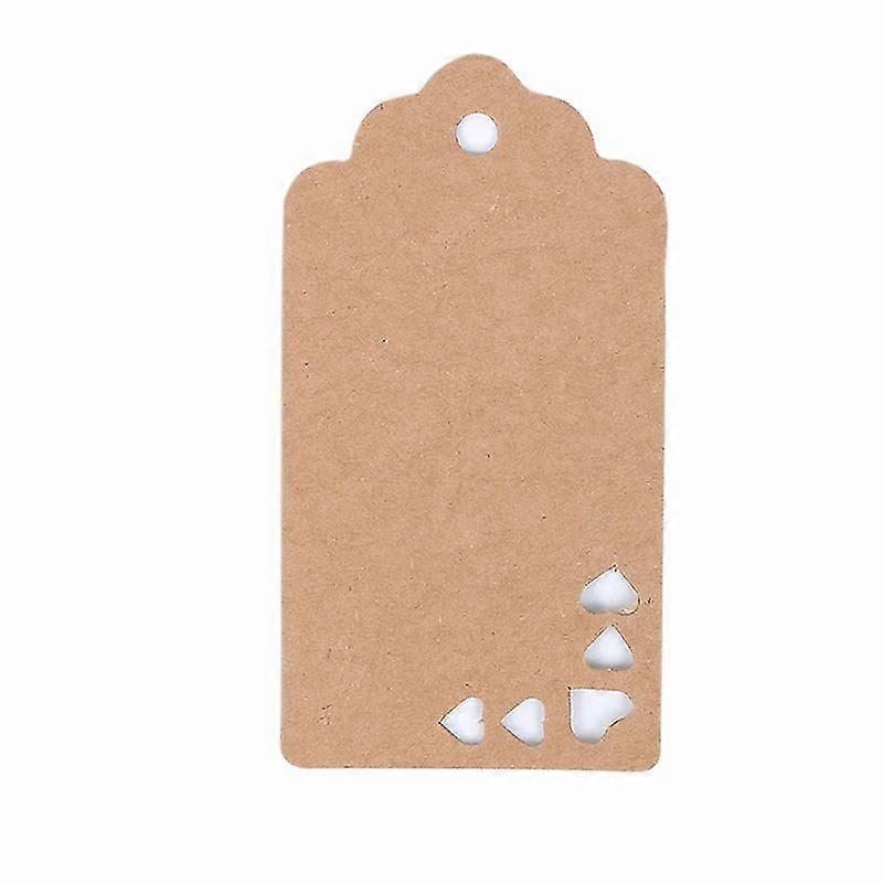100pcs Kraft Paper Gift Tags Lovely Bookmark Label With 30m Rope