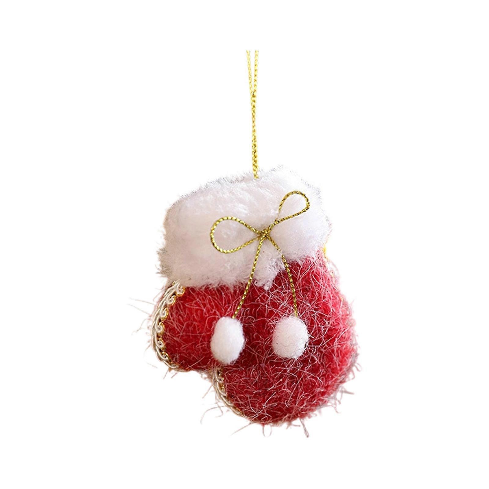 Christmas Tree Hanging Decorations Plush Boot Glove Ornaments Small Size Multiple Purpose Joyful Accessories Multicolor