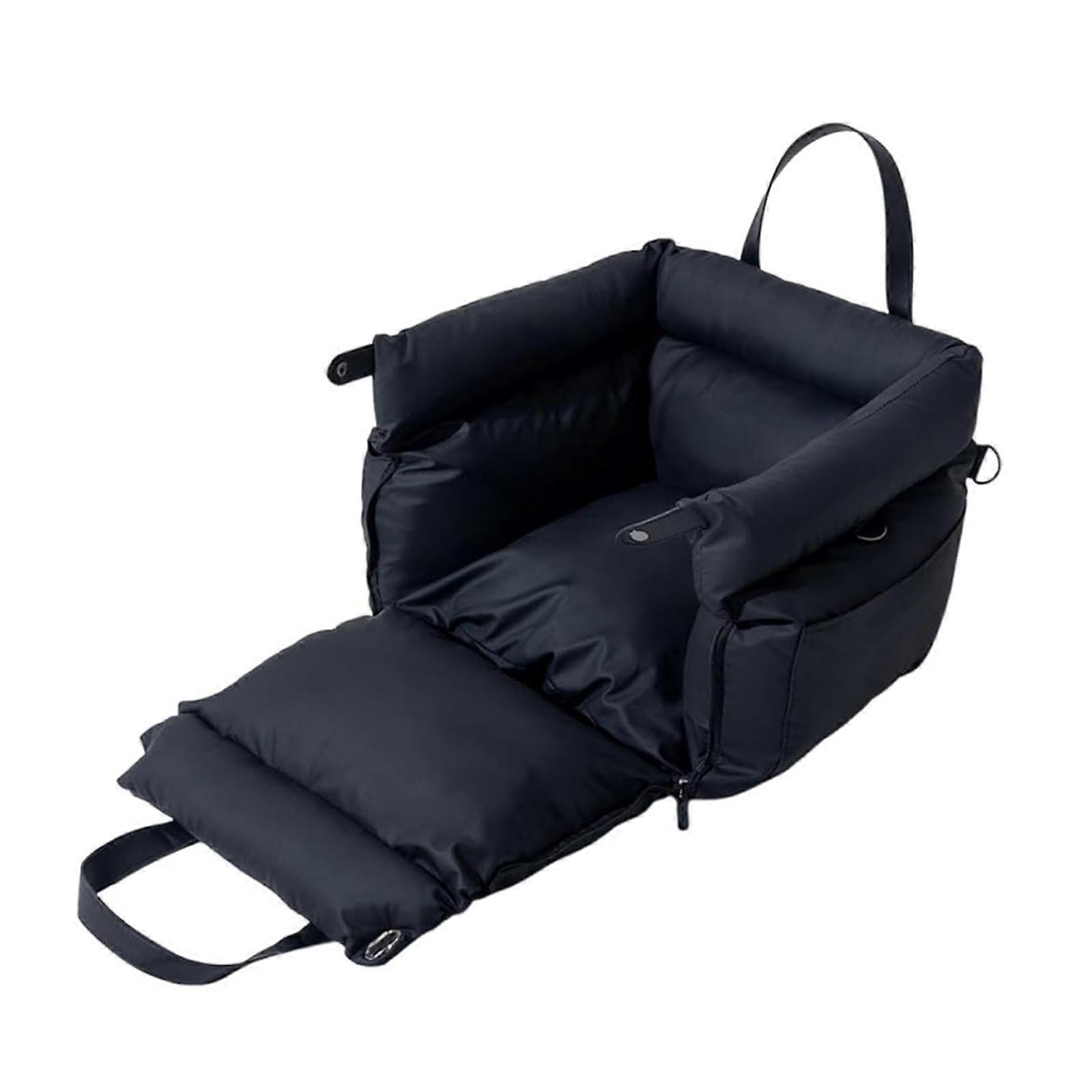 Machine Washable Extensible Pet Seat With Thick Padding Waterproof Fabric For Relaxation During Trips Multicolor