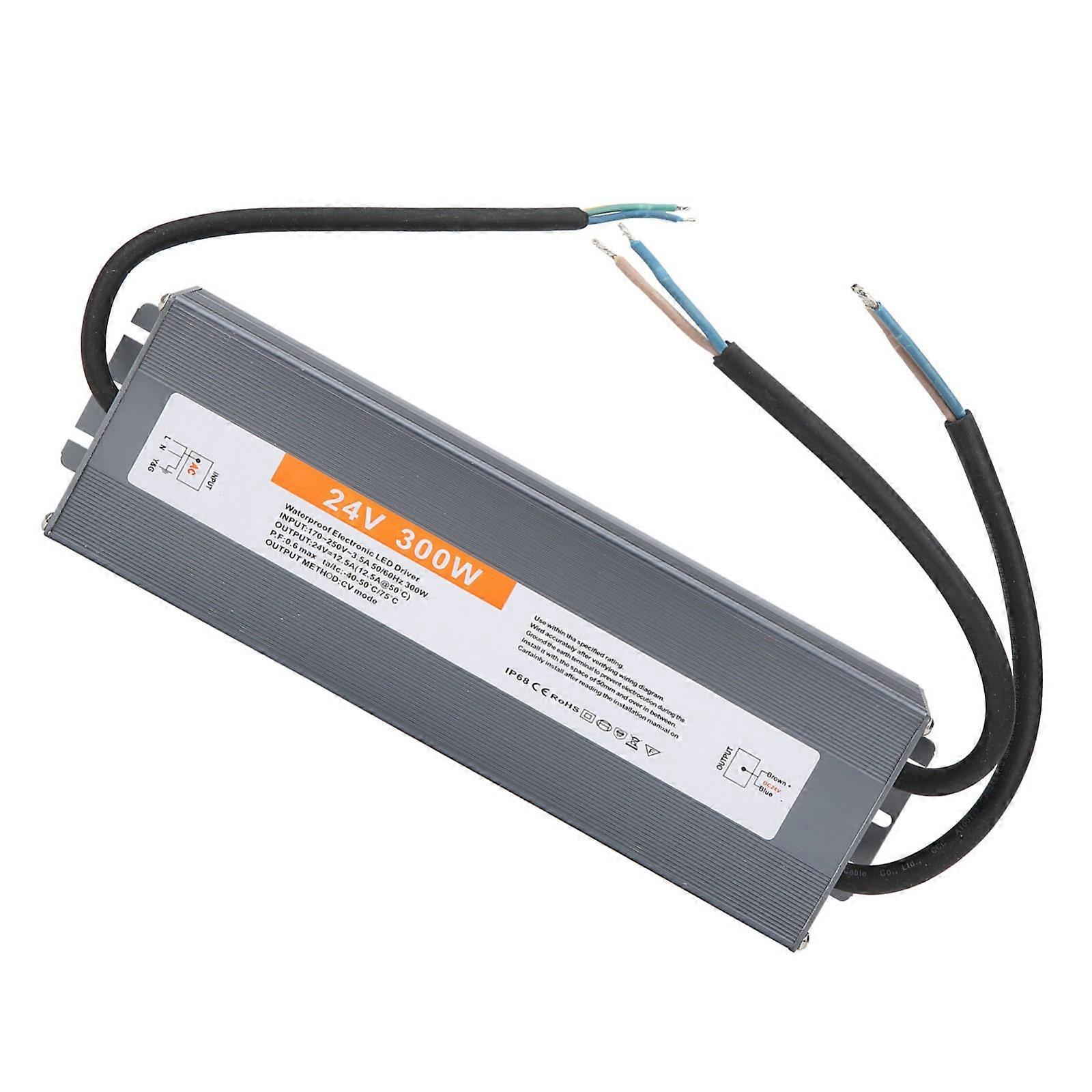 Tall Efficiency 300W 24V Alterer IP67 Water Dust Proof Warm Management Overburden Auto Reinitialize Function Multicolor