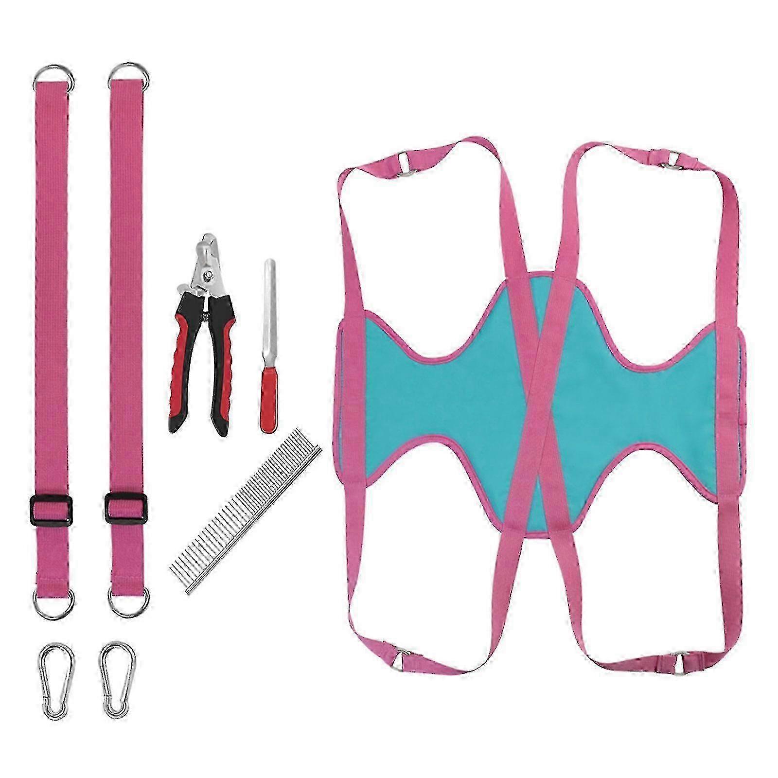 Multisize Pet Grooming Hammock Dog Bathing Package Cat Restraint Bag Soft Nail File Comb