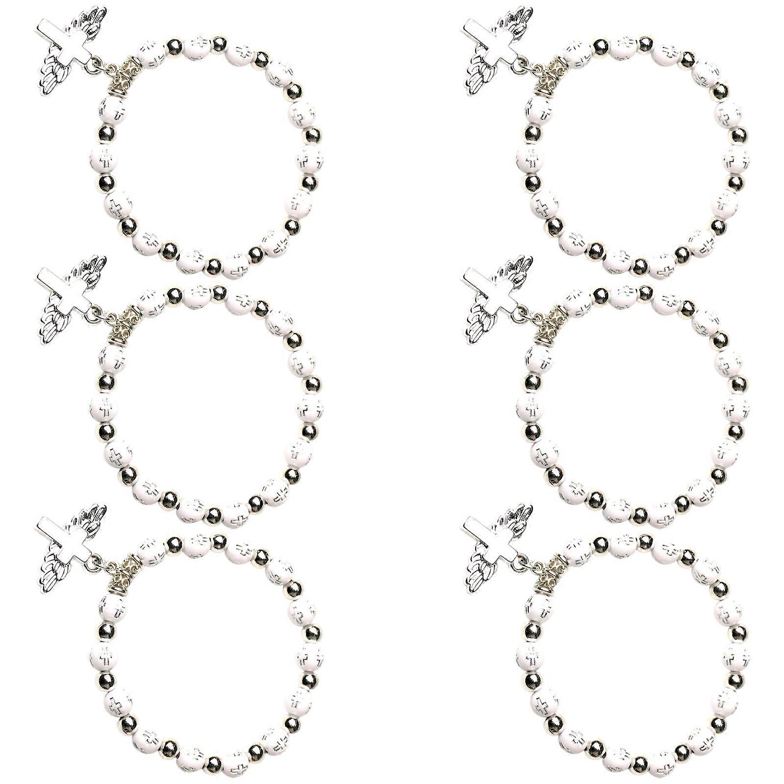 Multiple Use Patron Wing Bangle Set Nonallergenic Acrylic Prayer Beads for Spiritual Instances Multicolor