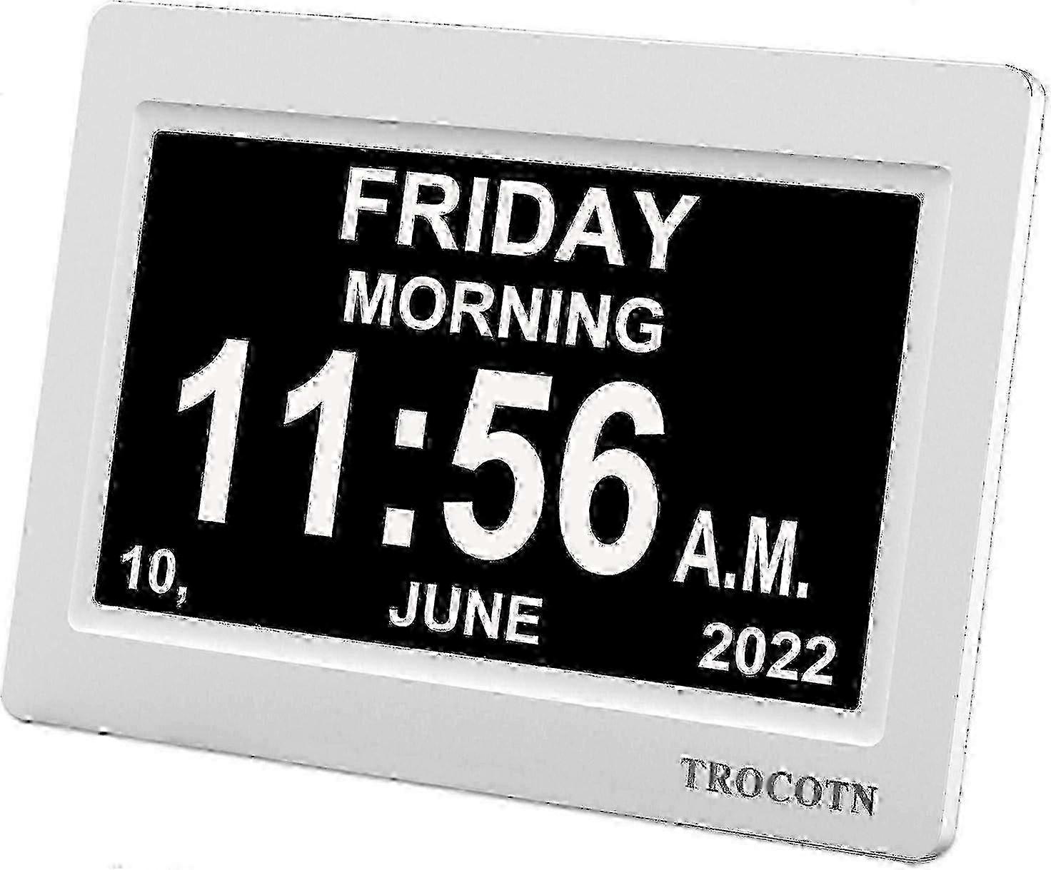 25-26 7 inch desk clock with date and calendar