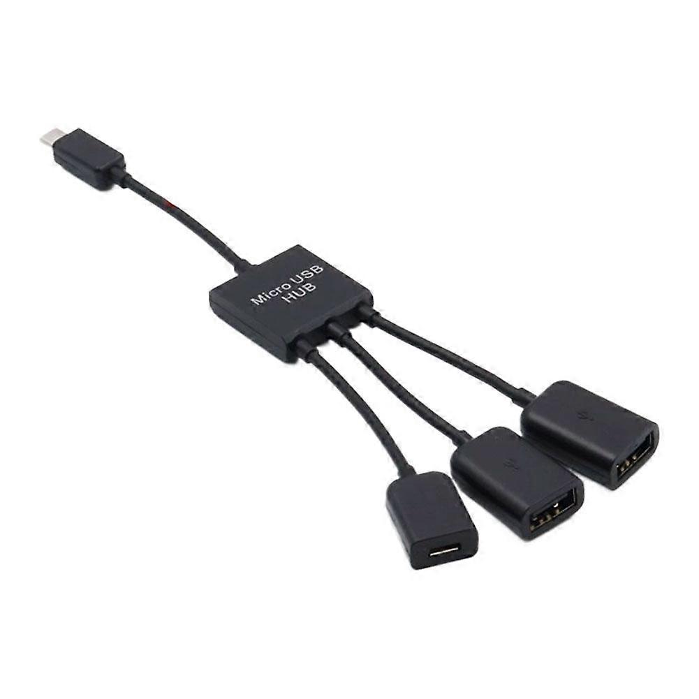 Micro USB OTG Cable Adapter with 3-Port USB Hub for Smartphones and Tablets Universal Connectivity