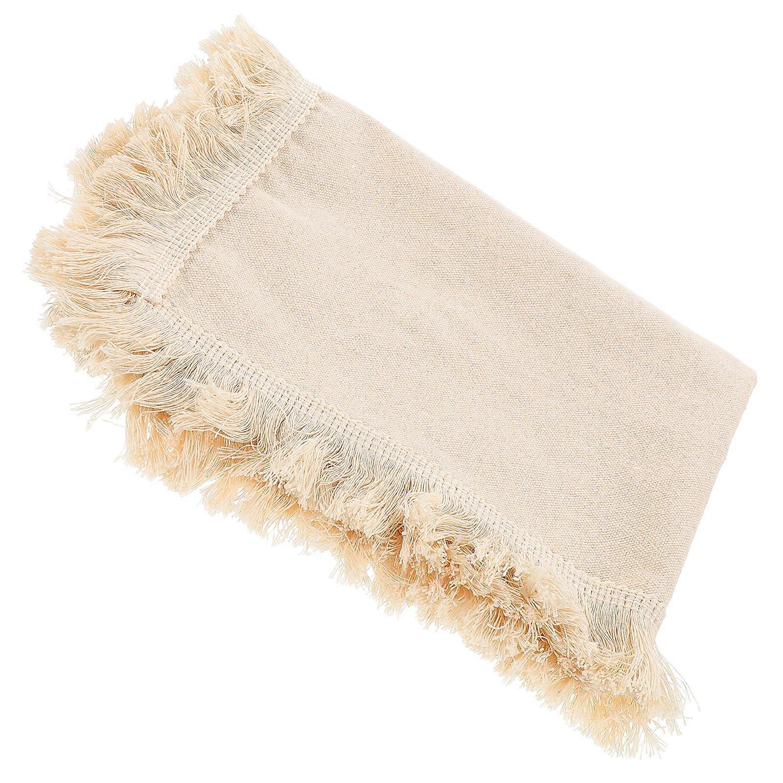 Beige Decorative Cotton and Linen Placemat for Table Protection