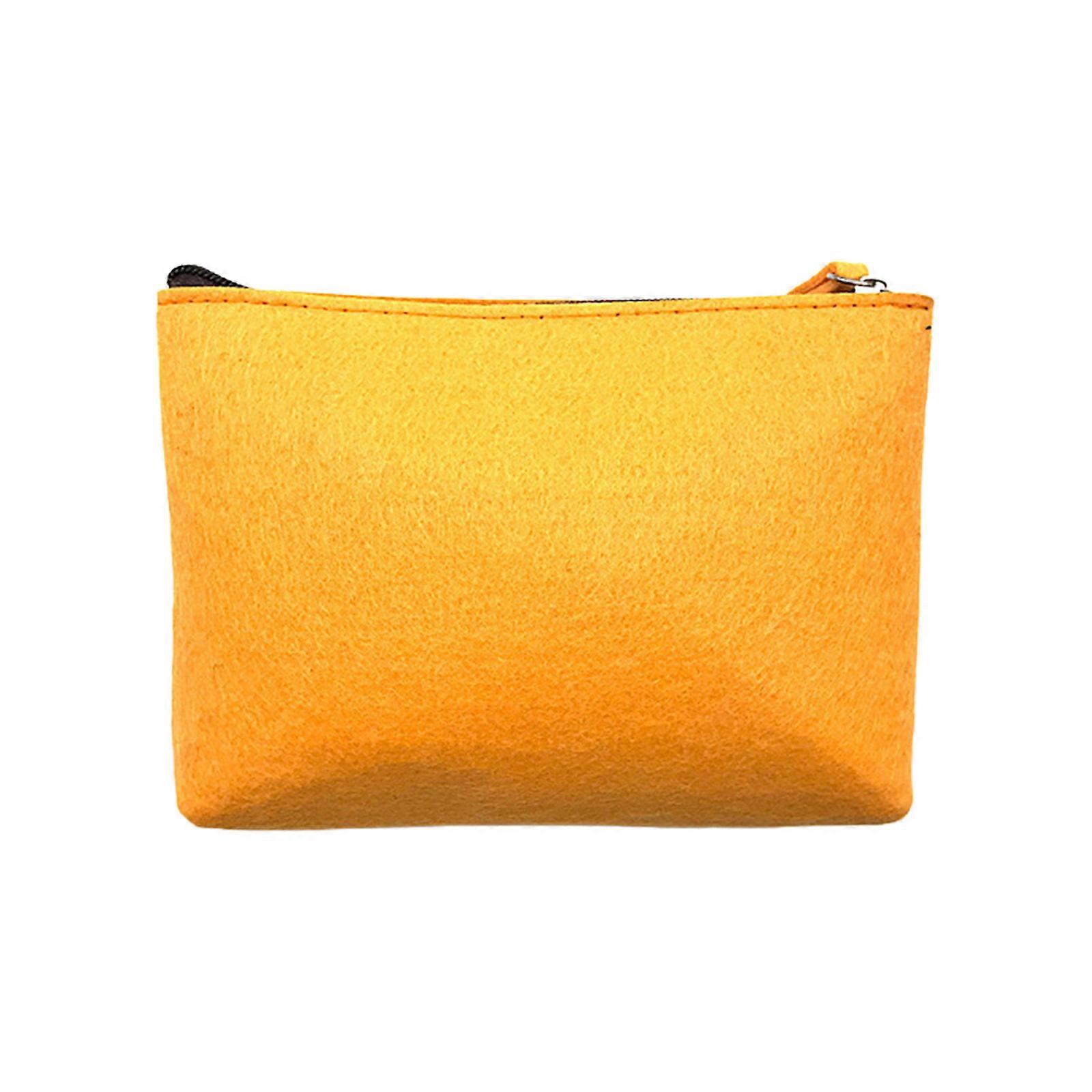 Felt Electronics Accessories Organiser With Large Compartments For Chargers USB Cables Mouse And Electronics Gadgets  Yellow