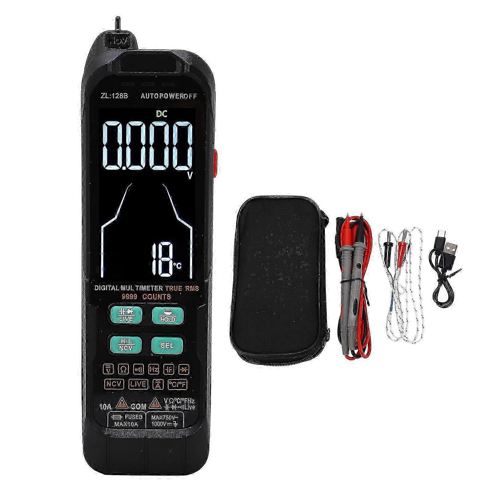 Innovative Digital Multimeter, Safe And Fast Measurement Tool For Ac/dc Voltage, Continuity, Capacitance, Frequency, Diode And Temperature, Porta