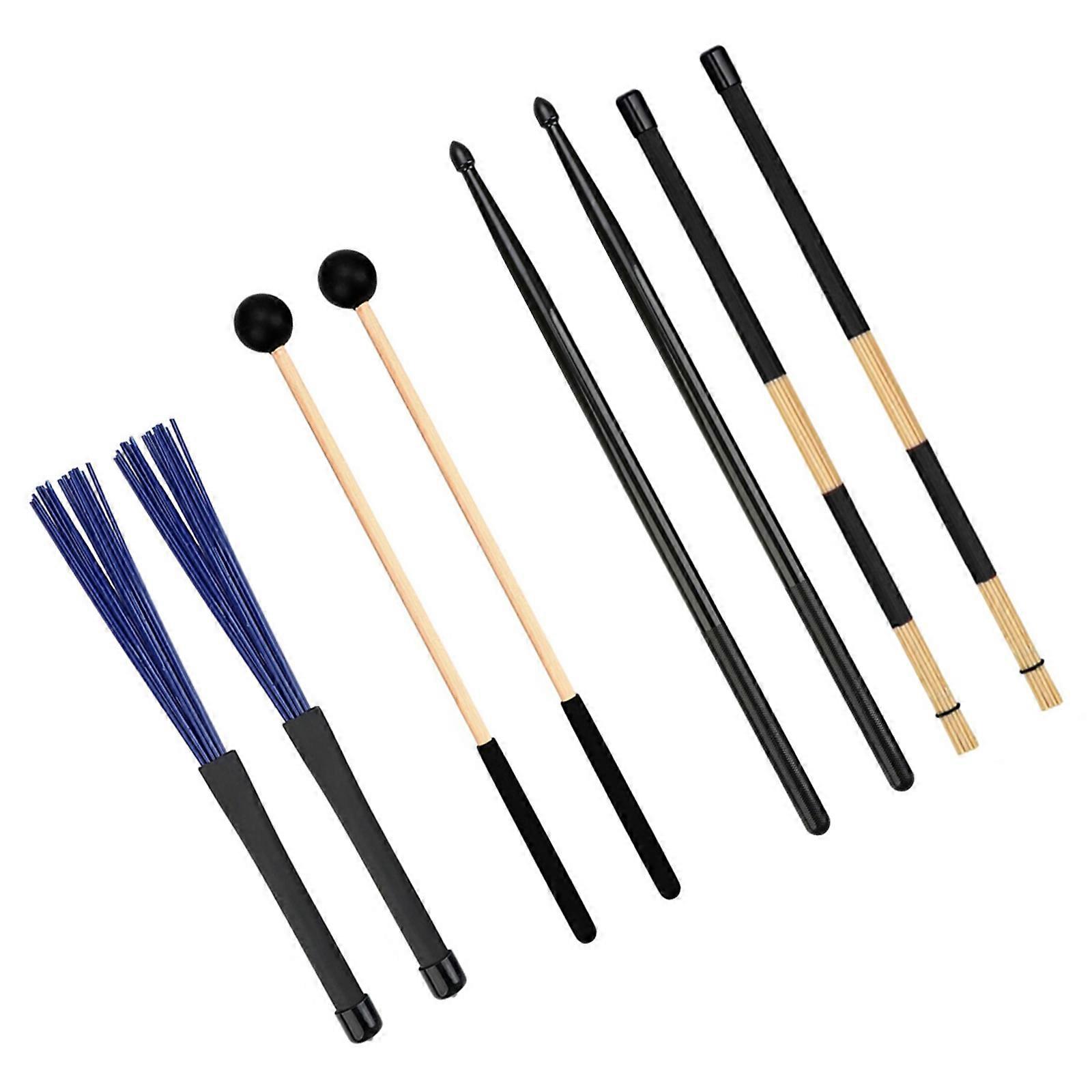 Ergonomic Polyamide Drumsticks For Ep Comfortable Swing Rock And Burst Music Execution Multicolor