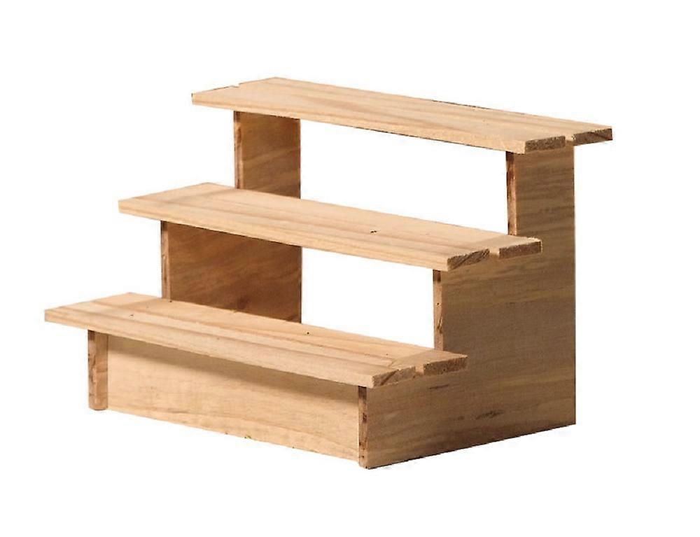 دمى البيت كبير عارية الخشب عرض رفوف مصغرة حديقة متجر الأثاث 1:12