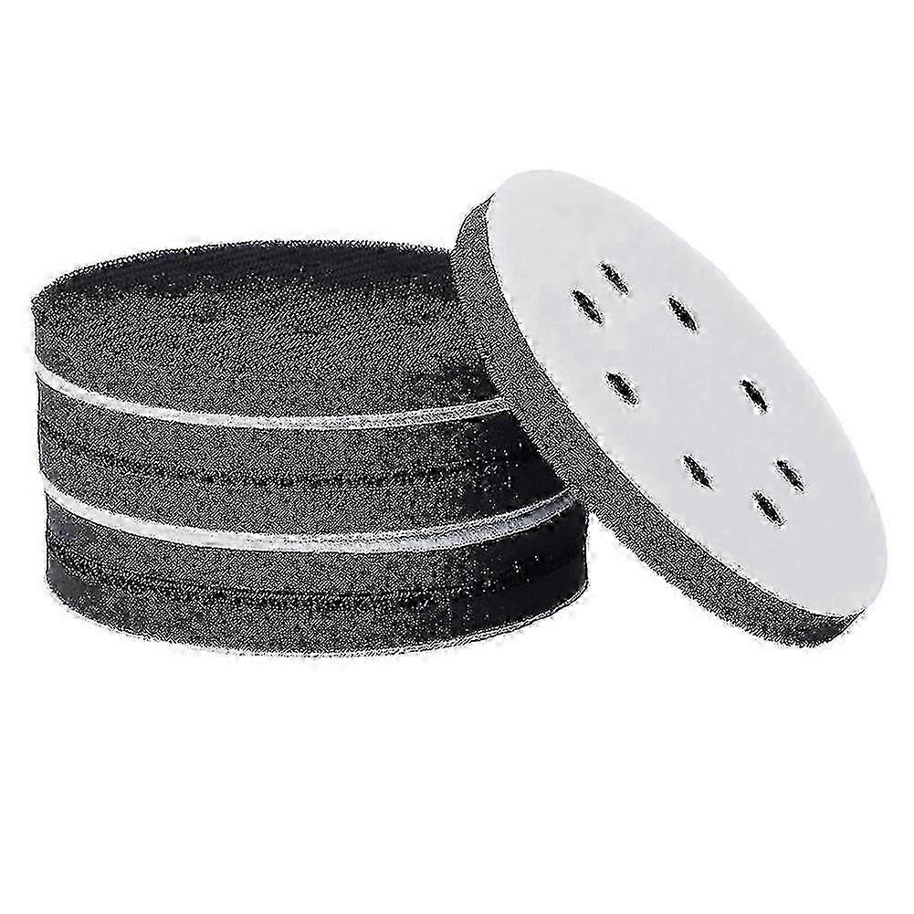 6pcs 5 polegadas ( 125mm ) 8 furos soft sponge interface pad para lixar almofadas e hookloop lixando discos fo