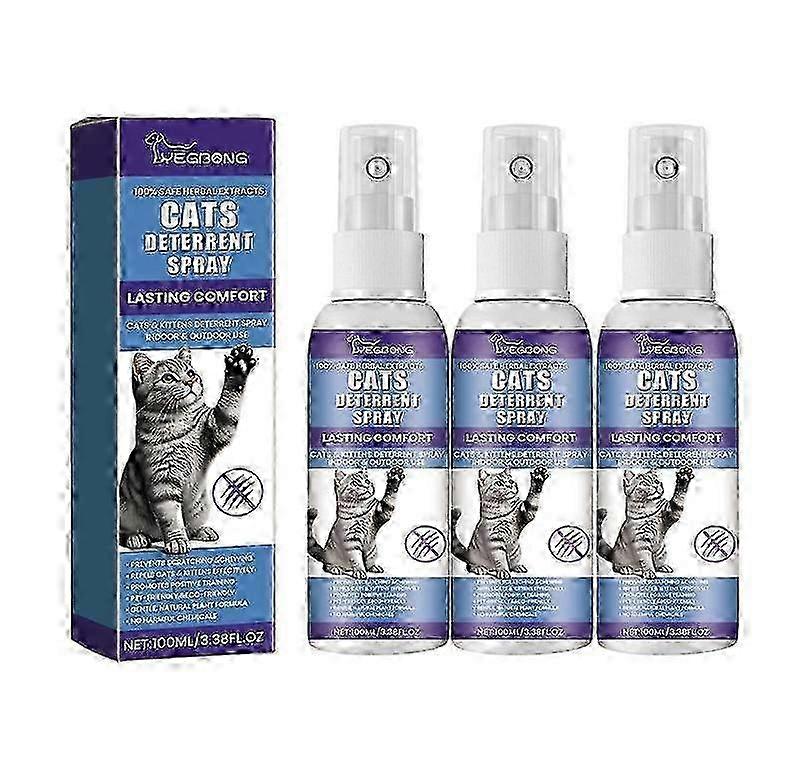 1-5x Cat Deterrent Spray, Stops Cats from Peeing & Scratching, Lemon & Coptis, Safe for Furniture