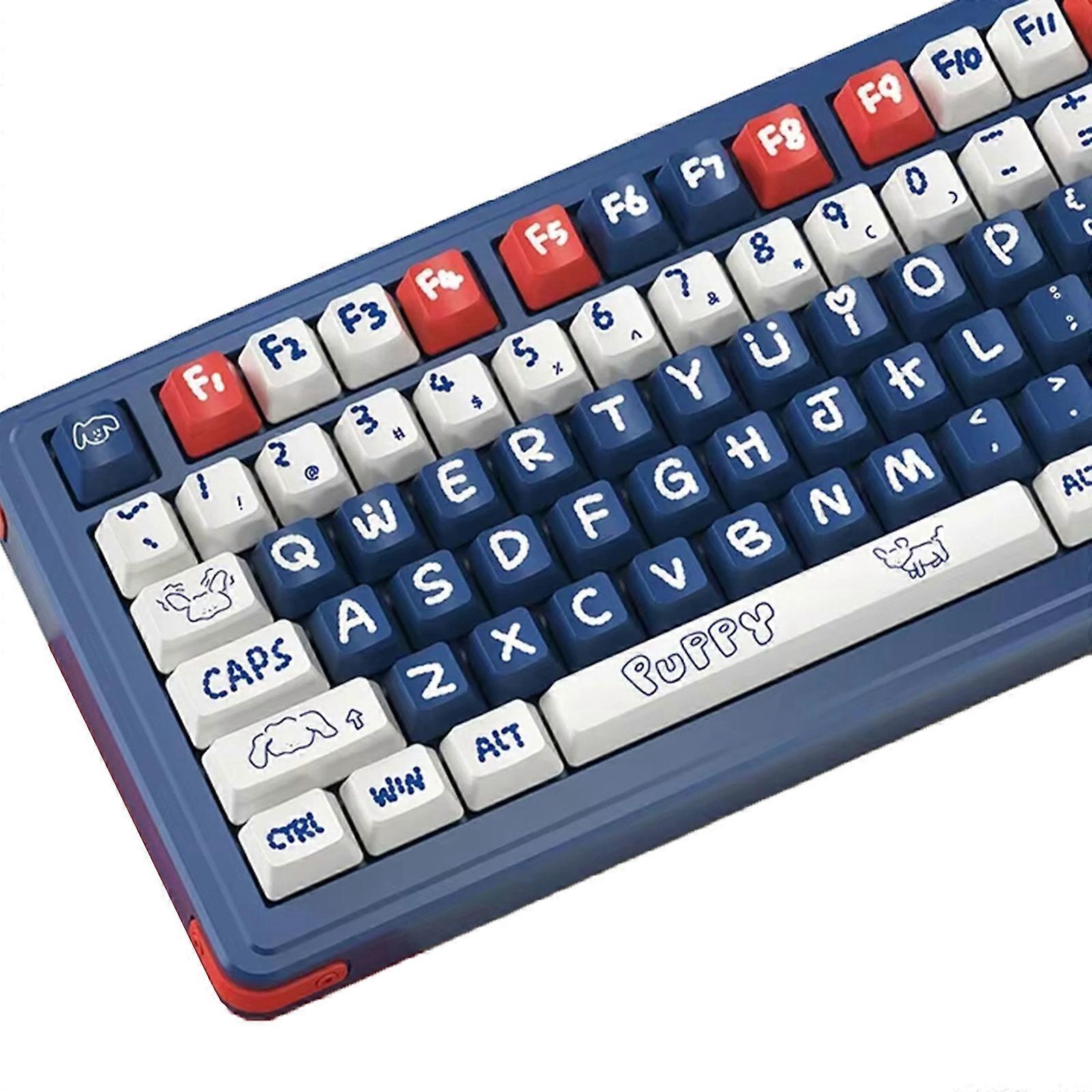 133Key/Set Original Profile Puppy Themed Keycaps PBT Dye Sublimation Keycaps for Mechanical Keyboards Multicolor