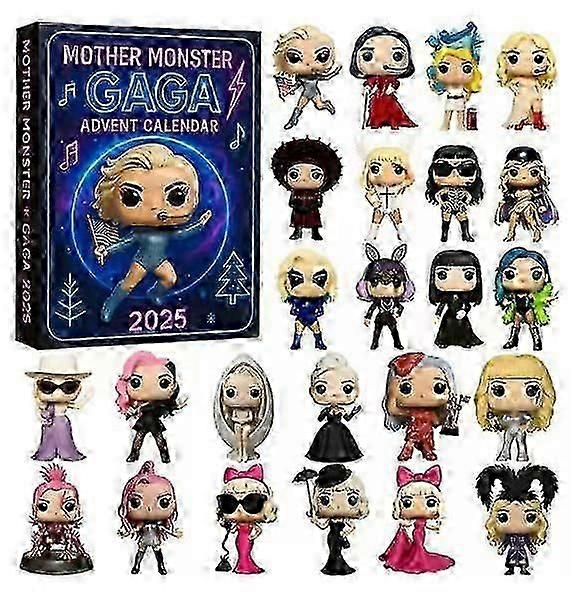 לוח שנה חדש לחג המולד של FedEx, קישוט עץ חג המולד, קישוט אקרילי, קופסת עיוורים של ליידי גאגא