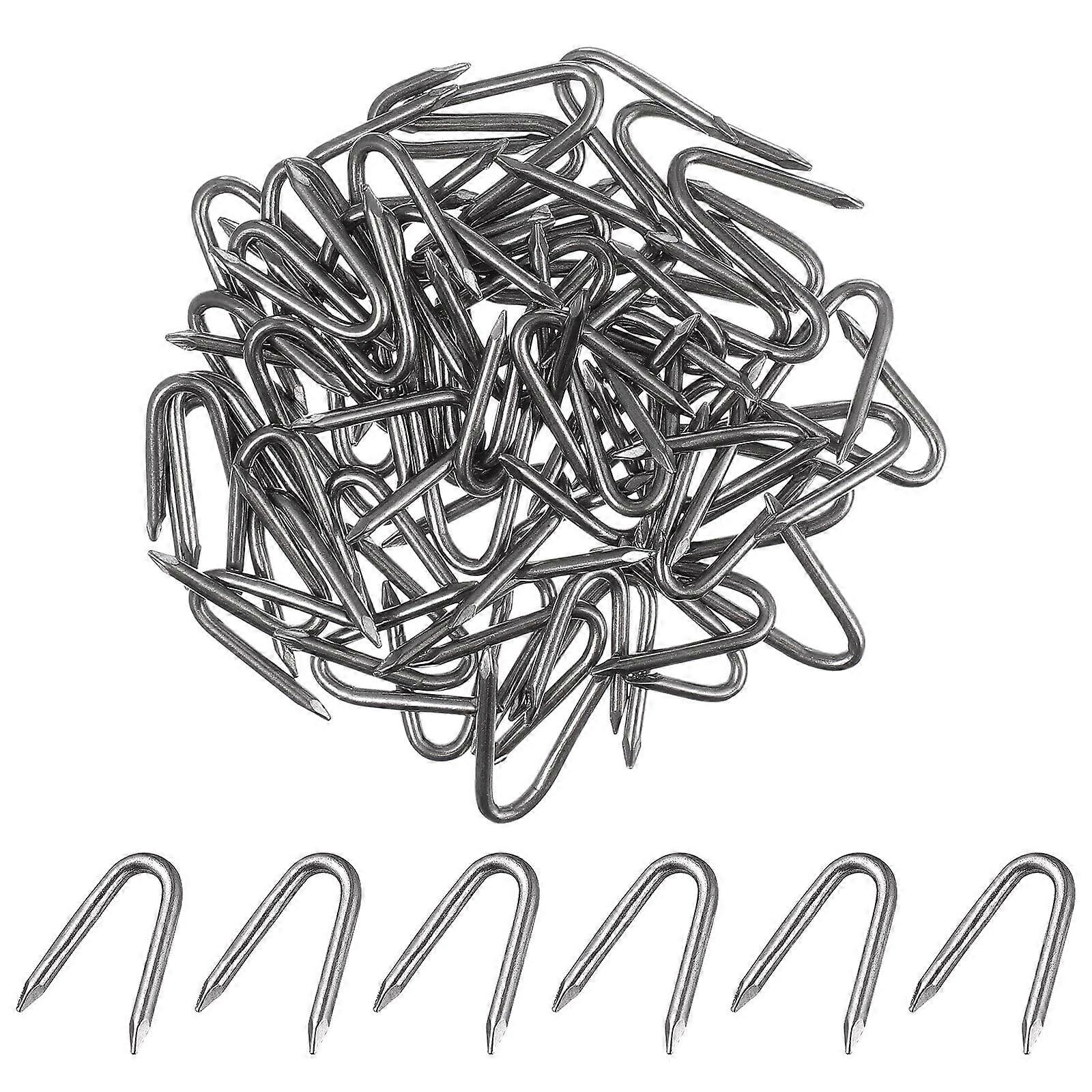 Eease 70 Pcs U-Shaped Staples for Wire Fencing & Chicken Wire