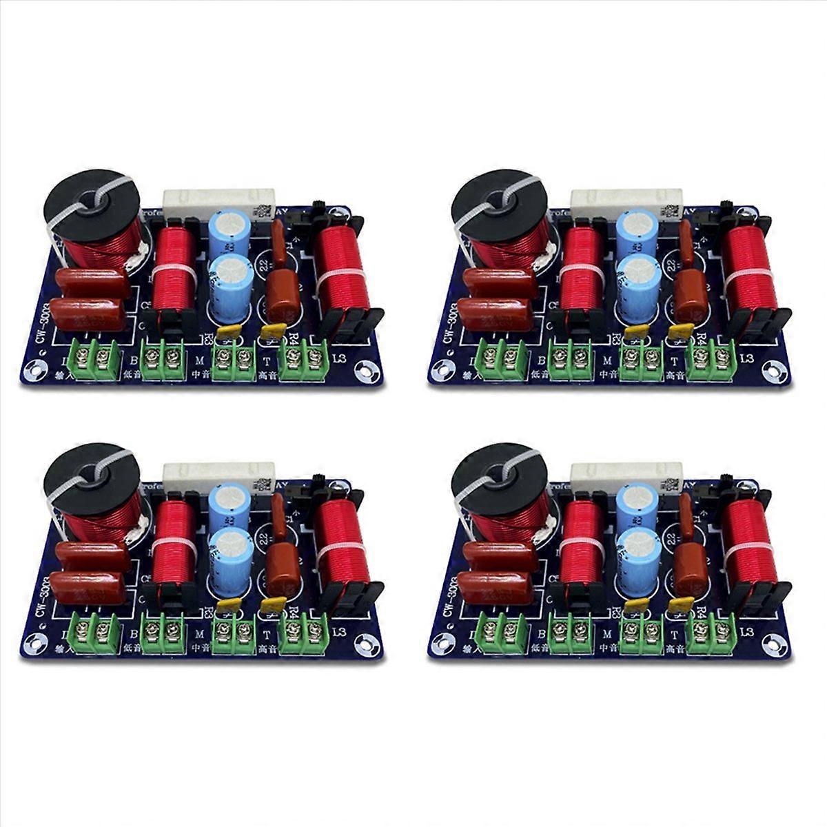 4X 3 Way Frequency Divider Hi-Fi Crossover Audiophile Home Theater High Middle & Low Speakers Retrof