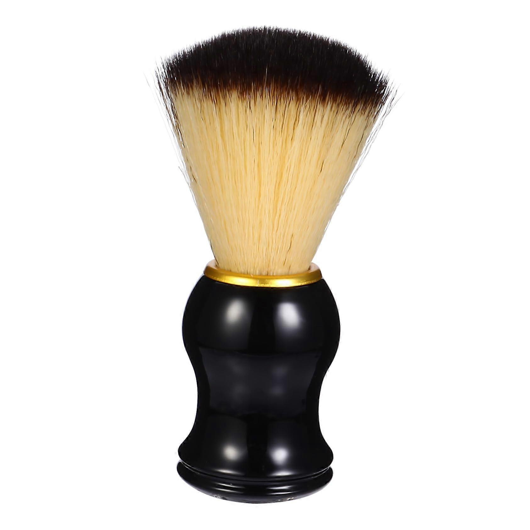 Men's Shaving Brush with Wooden Handle, Soft Double Nylon Bristles for Beard and Mustache Grooming Set