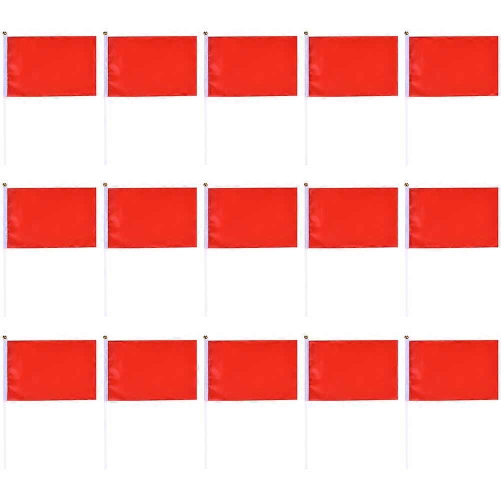 Plain Flag Small Solid Color Red Flags for Parades Use 25Pcs