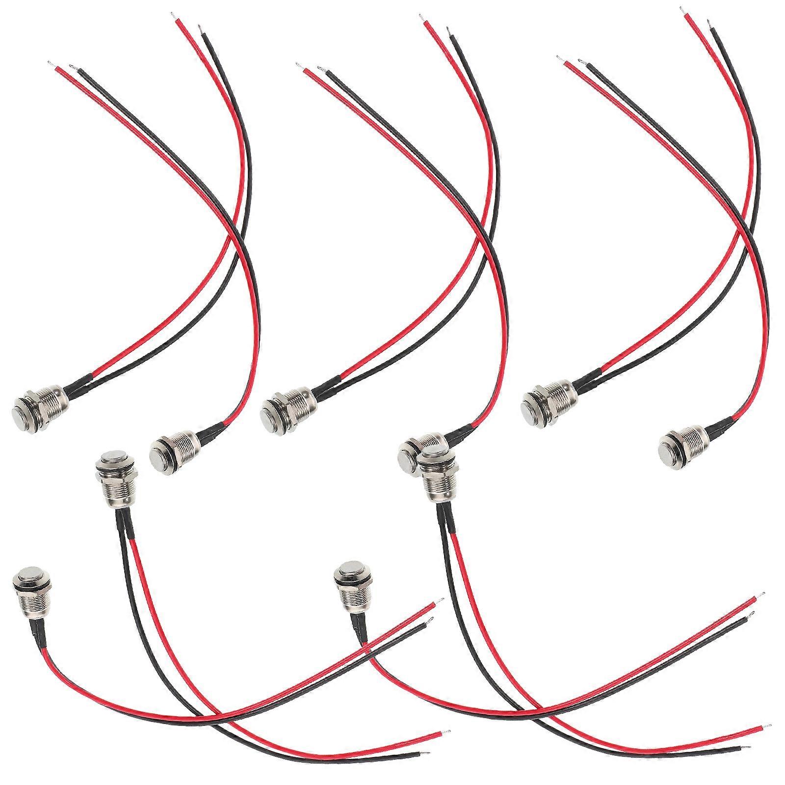 Waterproof Push Button Switch Self-Locking LED Button Switch 10Pcs Set