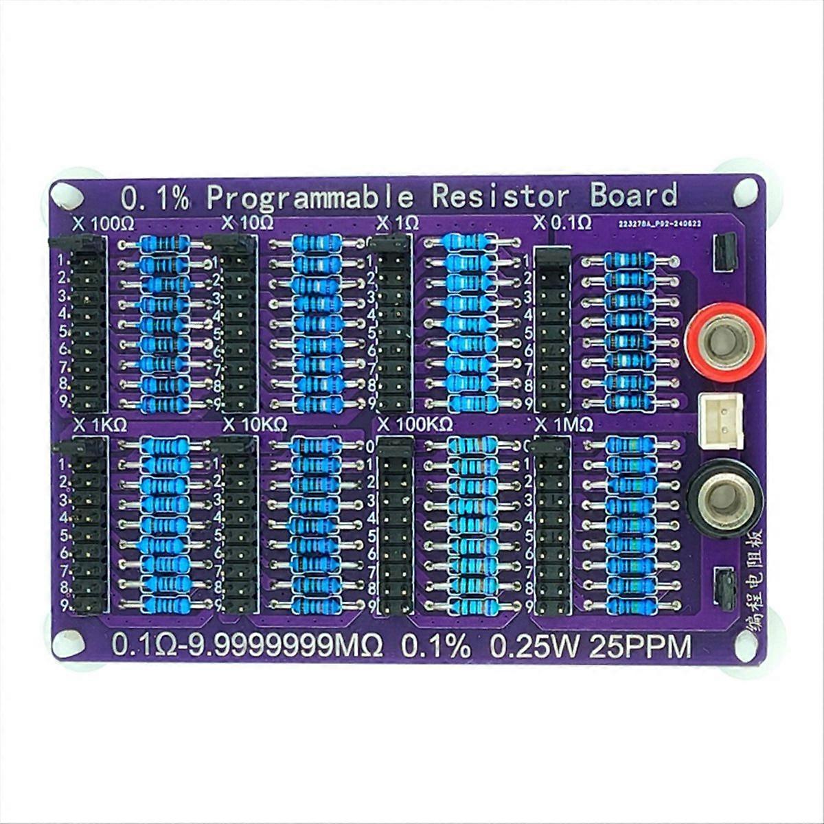 0.1Ω-9.9999999MΩ 0.1% 0.25W 25PPM プログラマブル抵抗器ボード