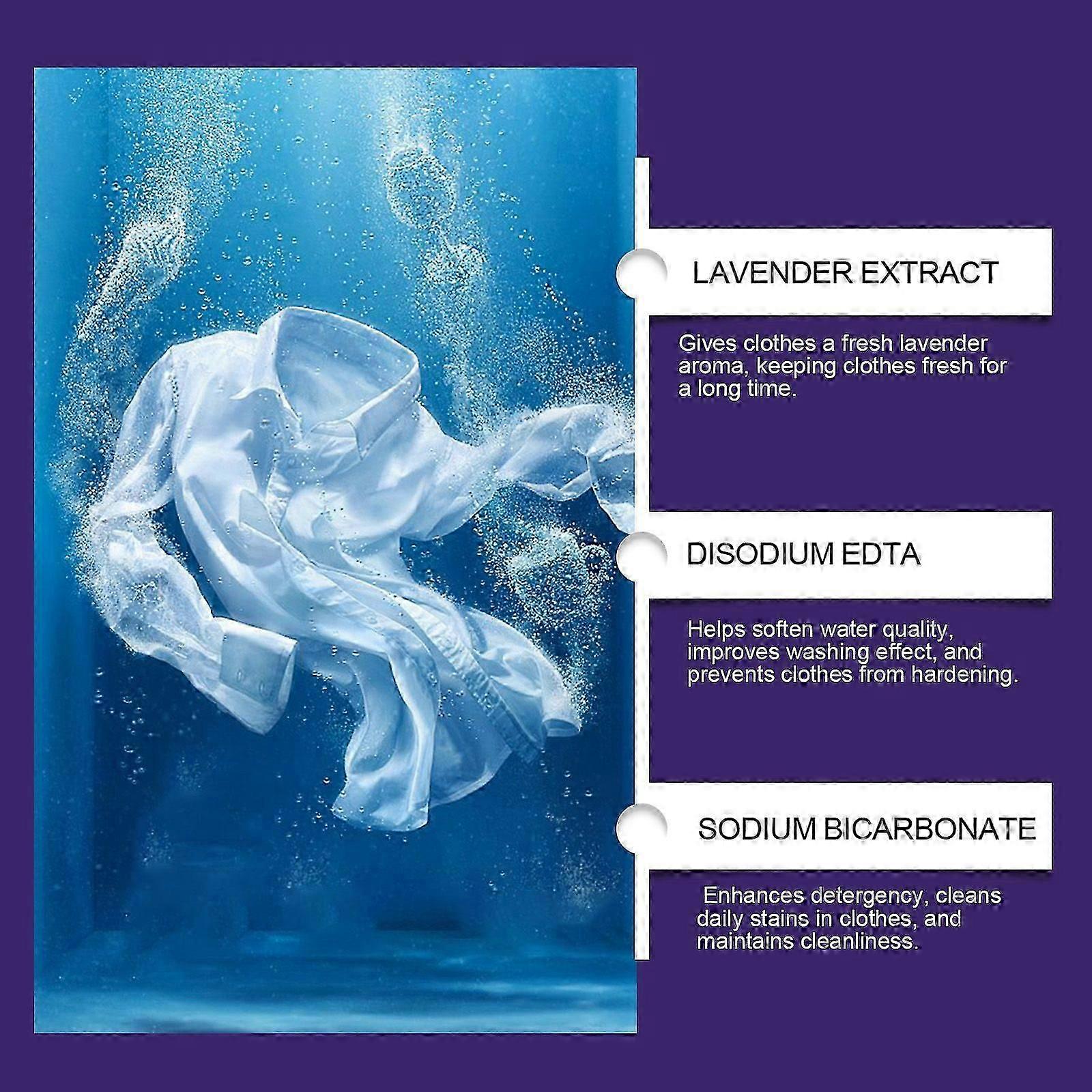 Lavender Laundry Detergent Sheets - Deep Cleaning, Long-Lasting Fragrance, 30 Count