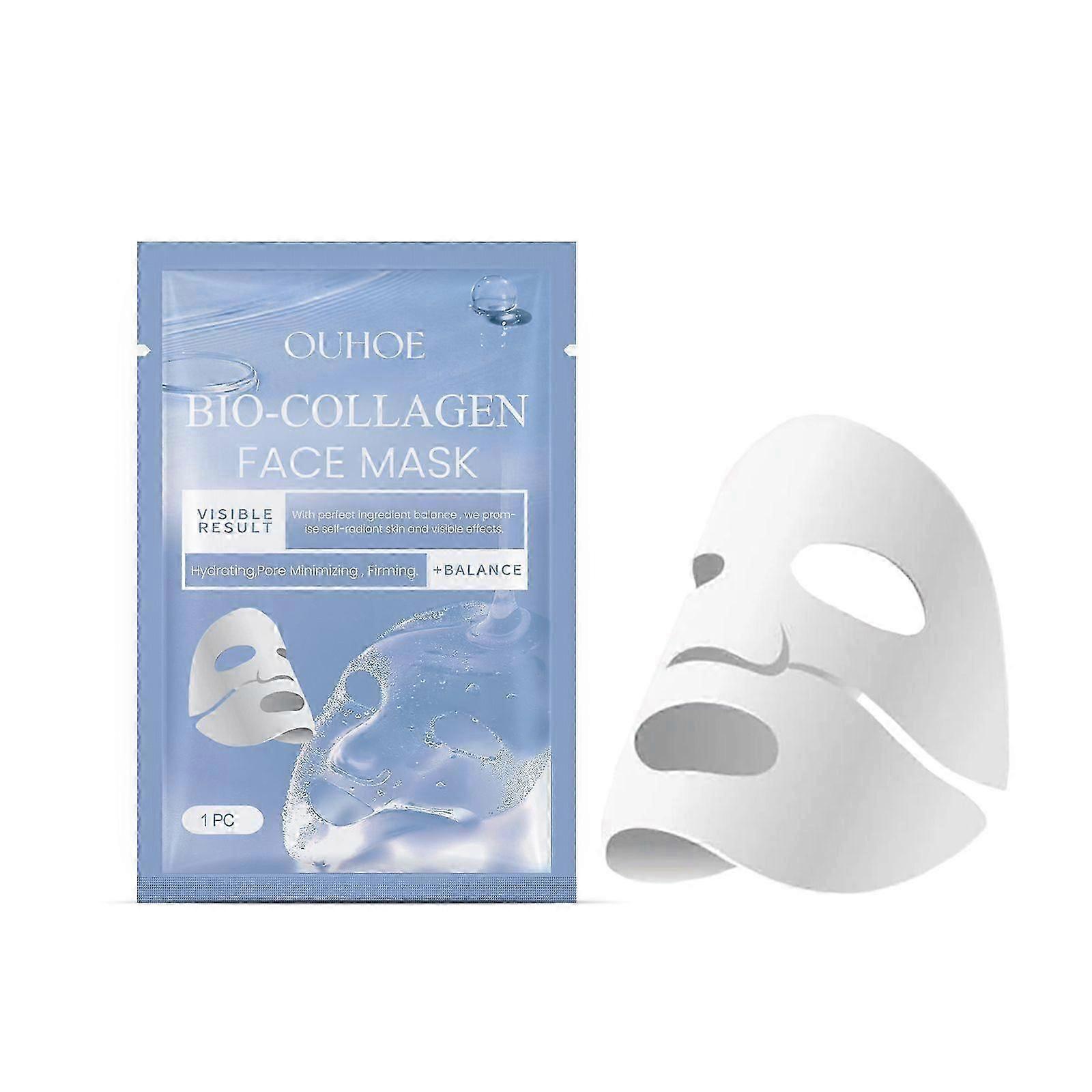 Bio-Collagen Deep Moisturizing Mask for Anti-Wrinkle & Brightening  Hydrating, Firming, and Resilient Skin Treatment with Glycerin & Snow Grass Leaf E