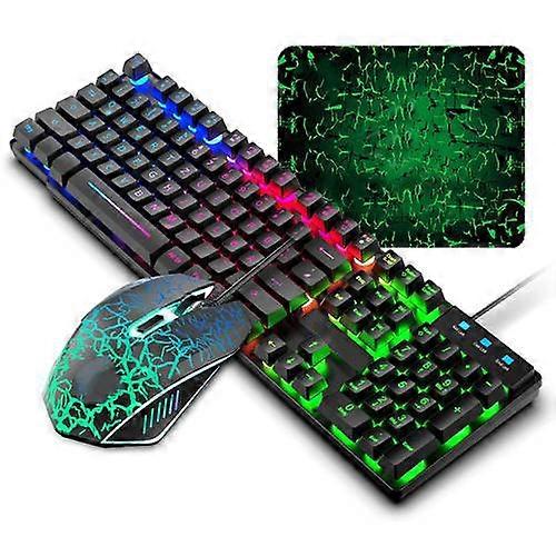 Illuminated Keyboard and Mouse Set for Gamers - RGB Backlit Gaming Combo