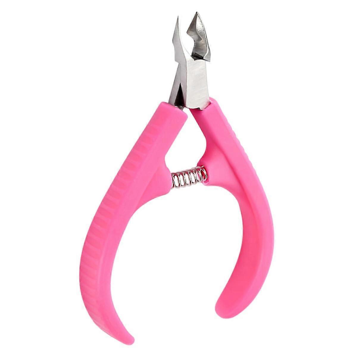 2pcs Pink Cuticle Nipper with Sharp Precision Blades and NonSlip Grip for Salon and Home Use