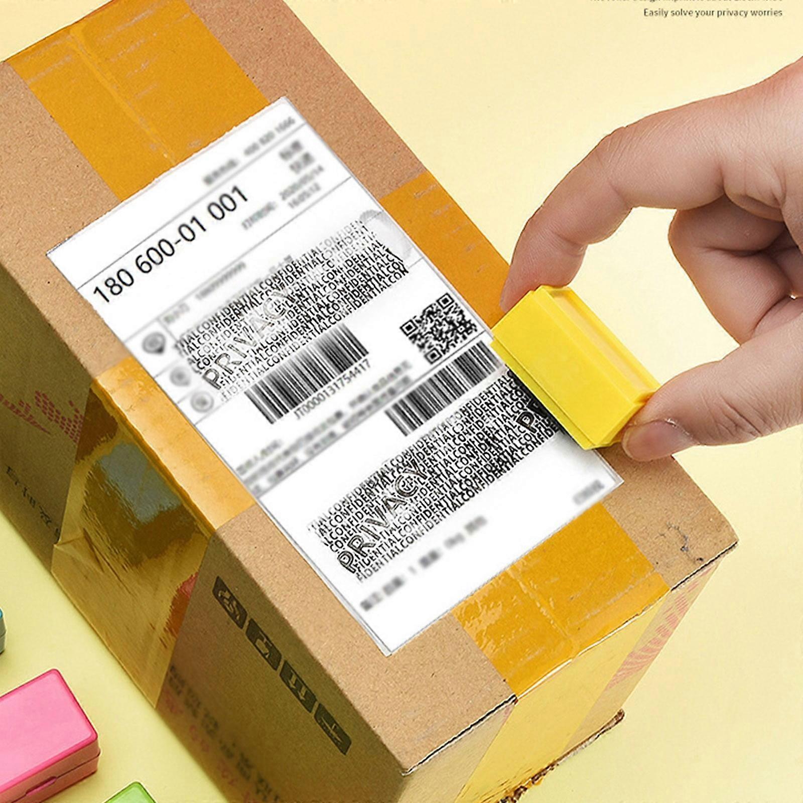 Pencil Bags, Confidential Seal Express with Random Code Alteration Roller, Photosensitive Seal Applicator 2ml, Yellow, compatible with Hxoliqit