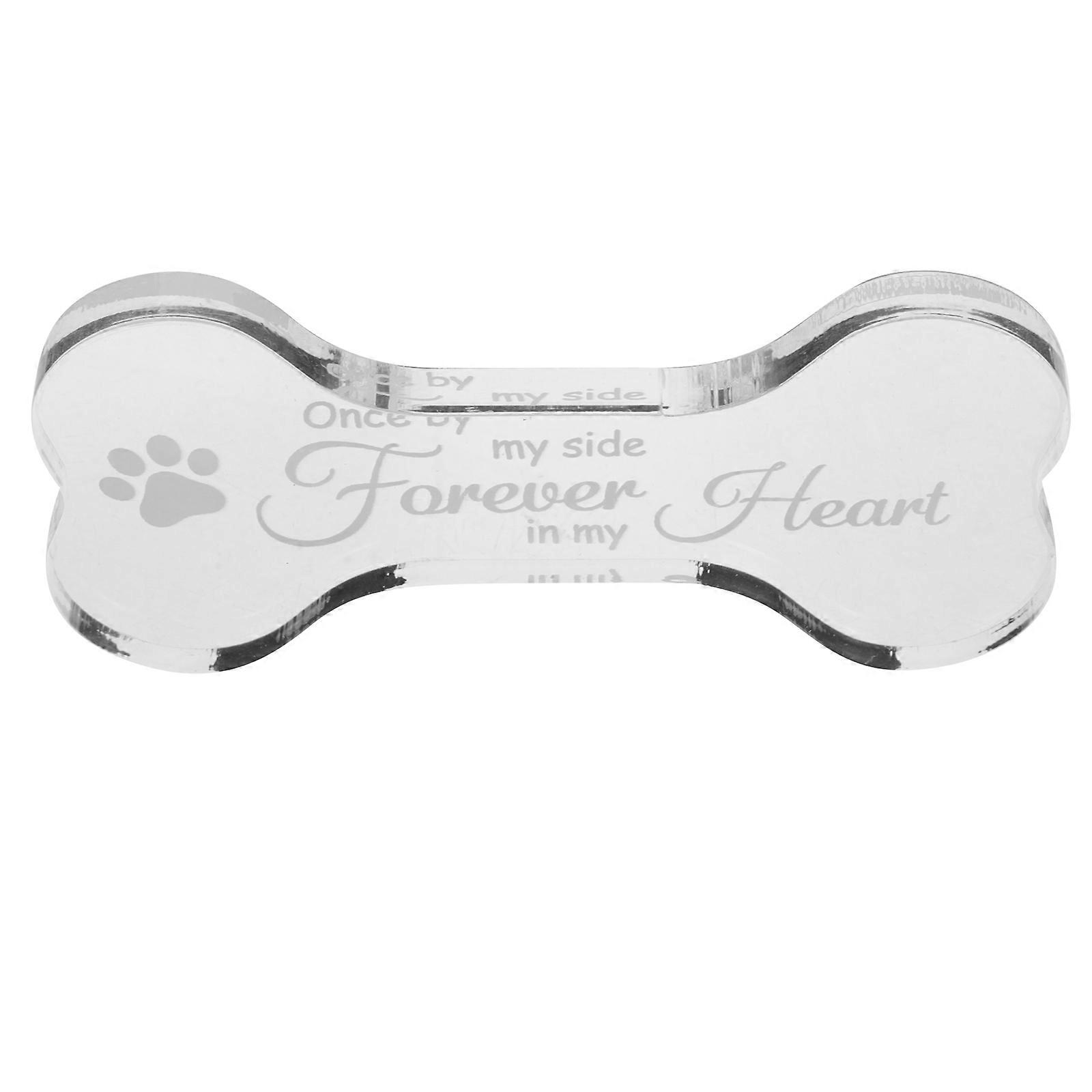 Pet Memorial Plaque Acrylic Bone Shaped for Garden Tribute
