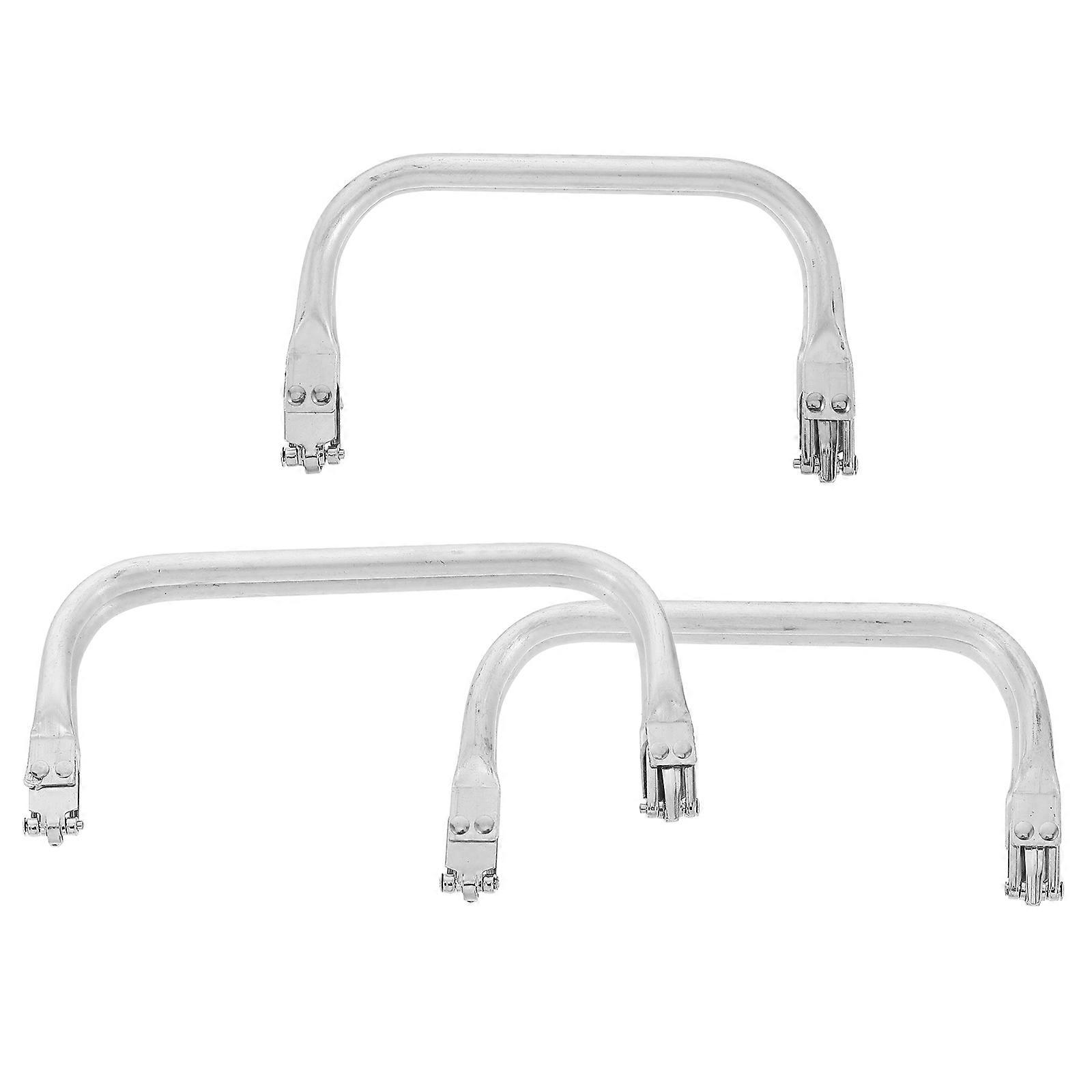 Aluminum Handbag Frame Kit Silver for Bag Making 12Pcs Hardware