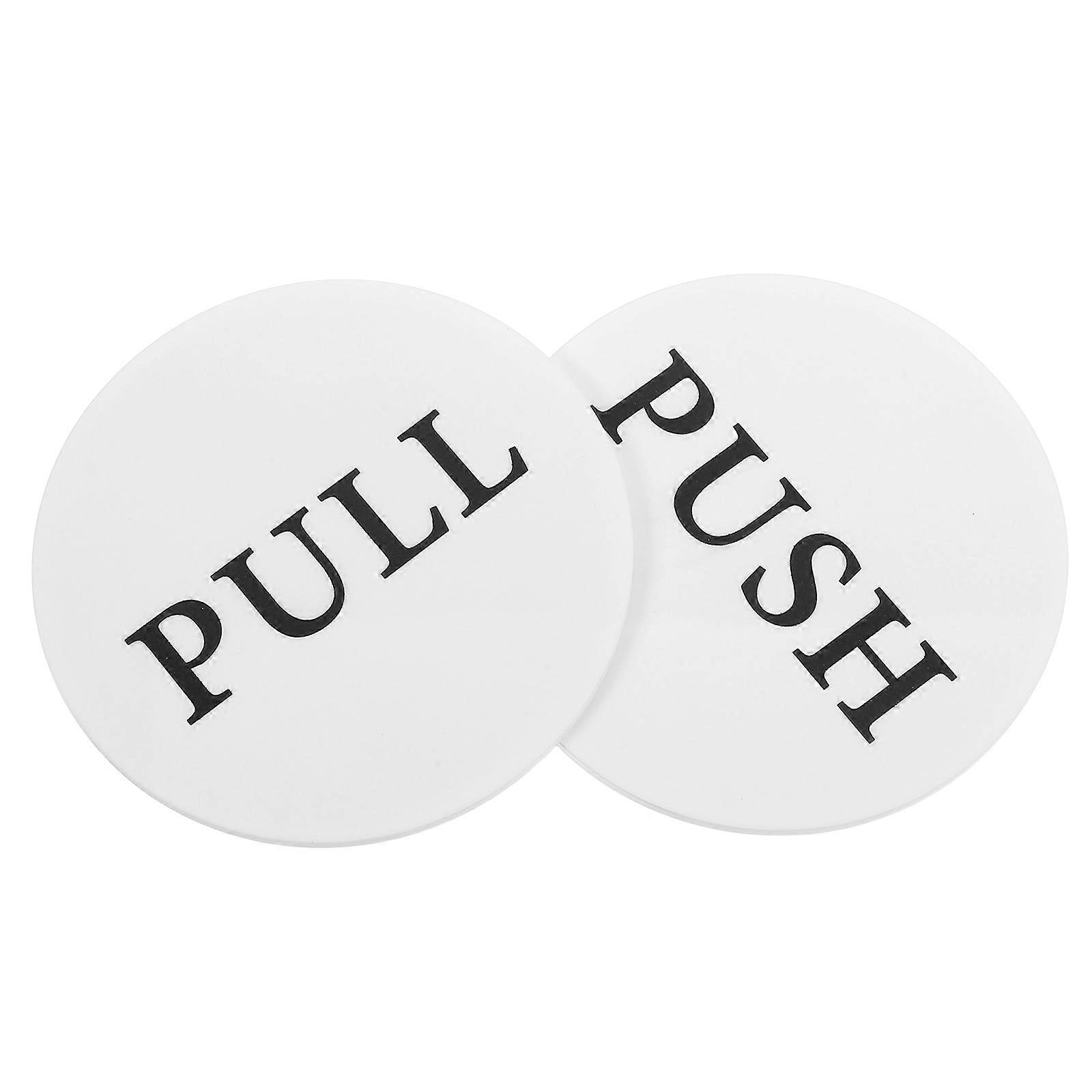 Door Sign for Business Acrylic Push Pull Marker 2Pcs White