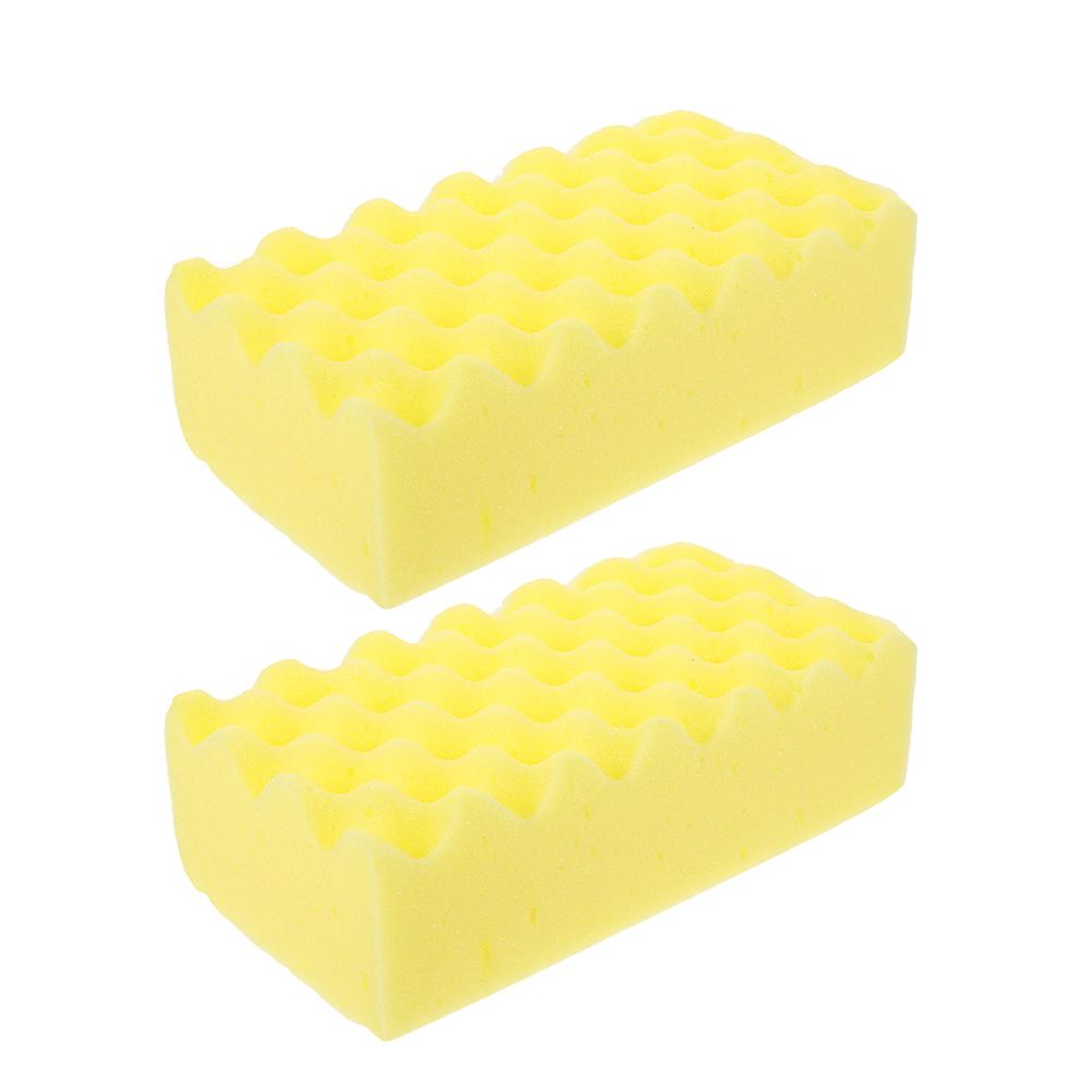 Wash Sponge Car Scrub Sponge for Multi Purpose Cleaning 2Pcs Yellow
