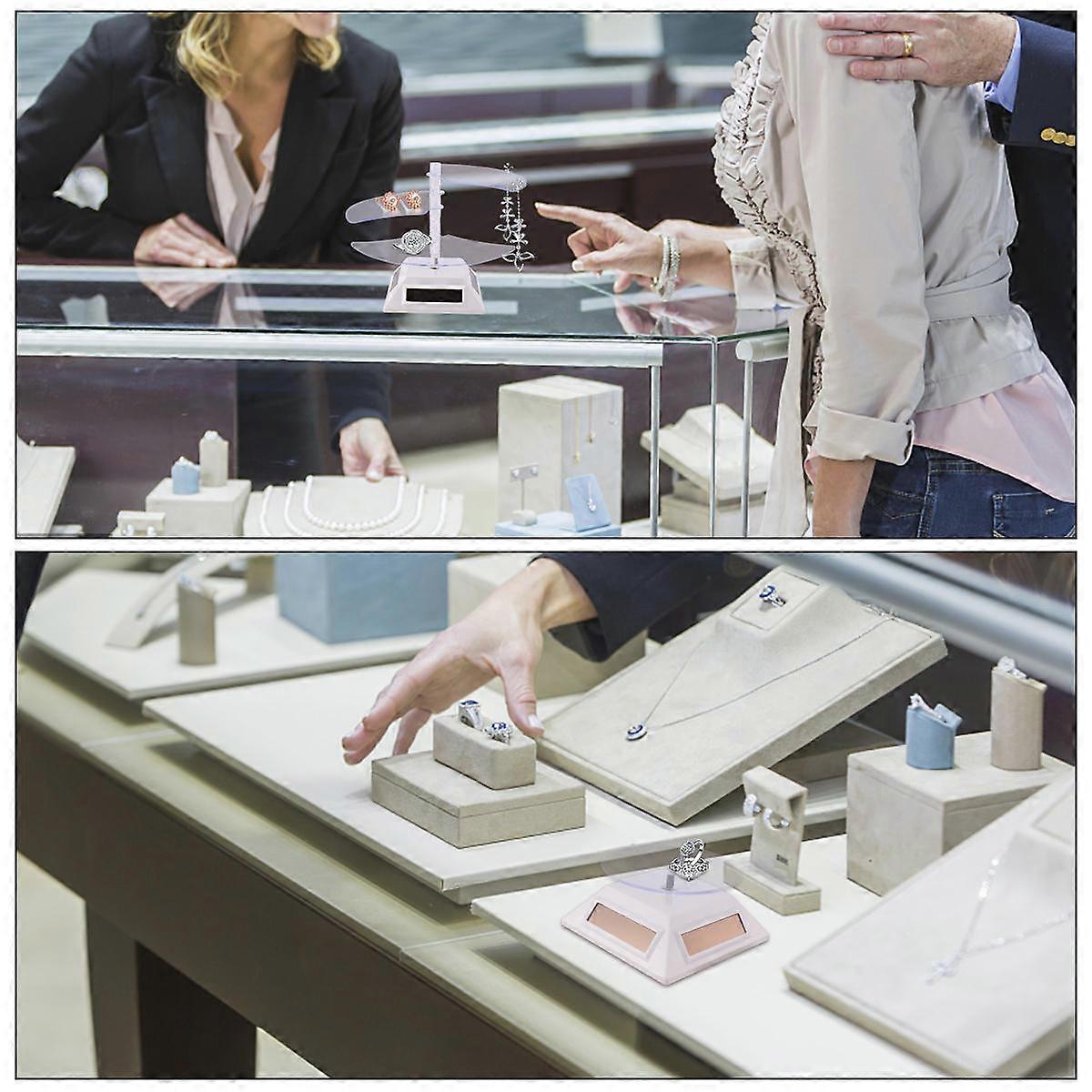 Necklace Display Stand Solar Showcase 3 Layer for Rotating Turntable