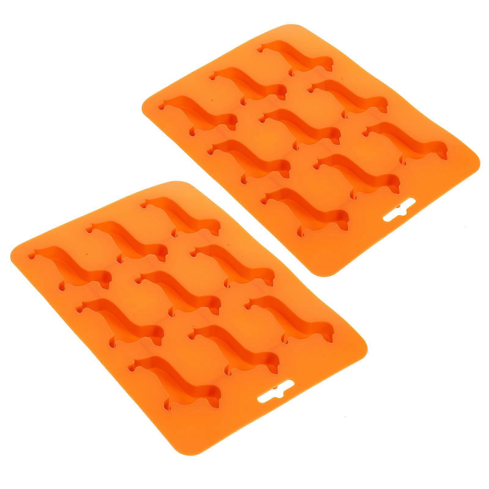 Silicone Ice Cube Tray for Ice Making Dog Shape 2Pcs 9 Slots Brown Mold