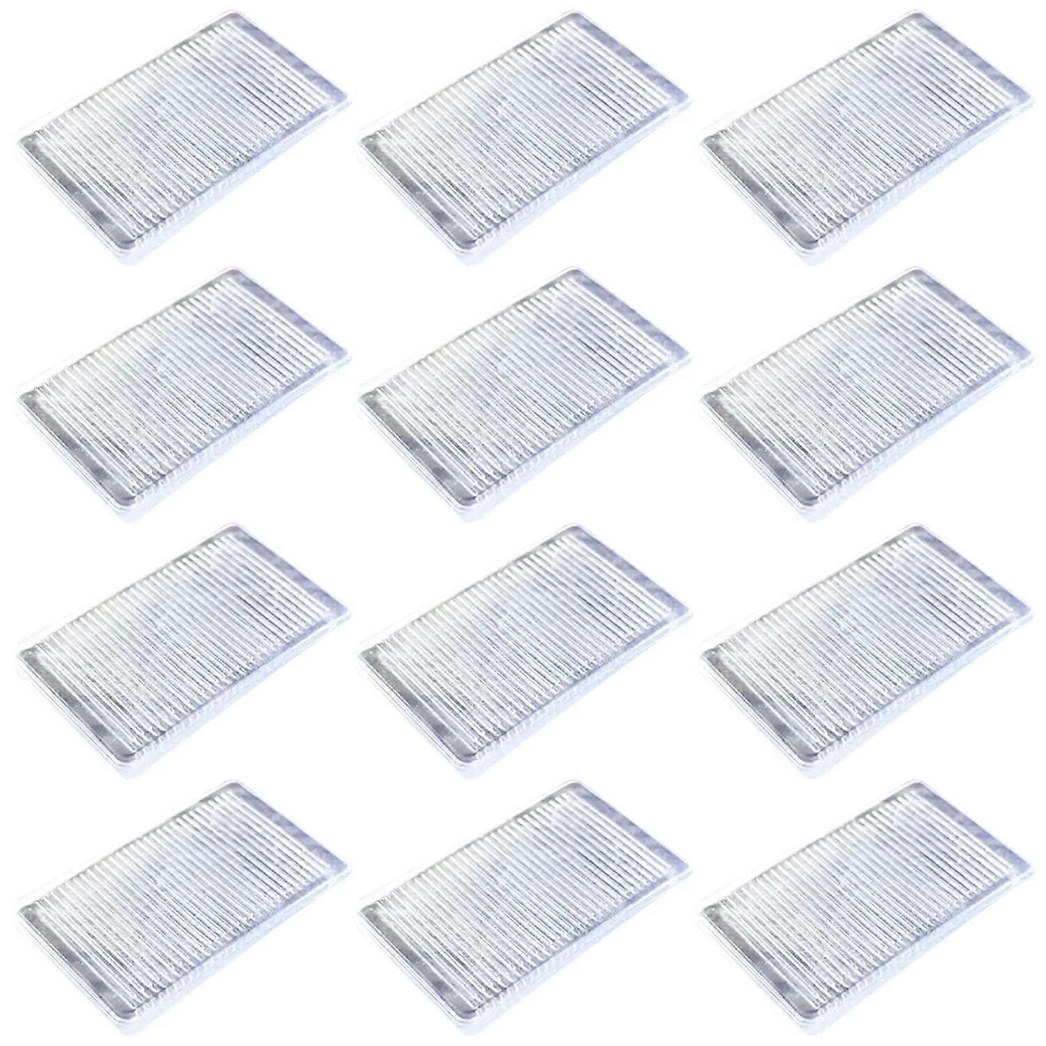 12PCS Transparent Plastic Furniture Leveling Wedges AntiSlip Stabilizer Pads for Uneven Floors