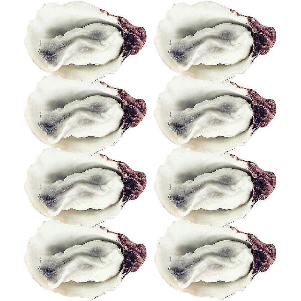 Simulation Oyster Model Fake Seafood for Decor 16Pcs Pack