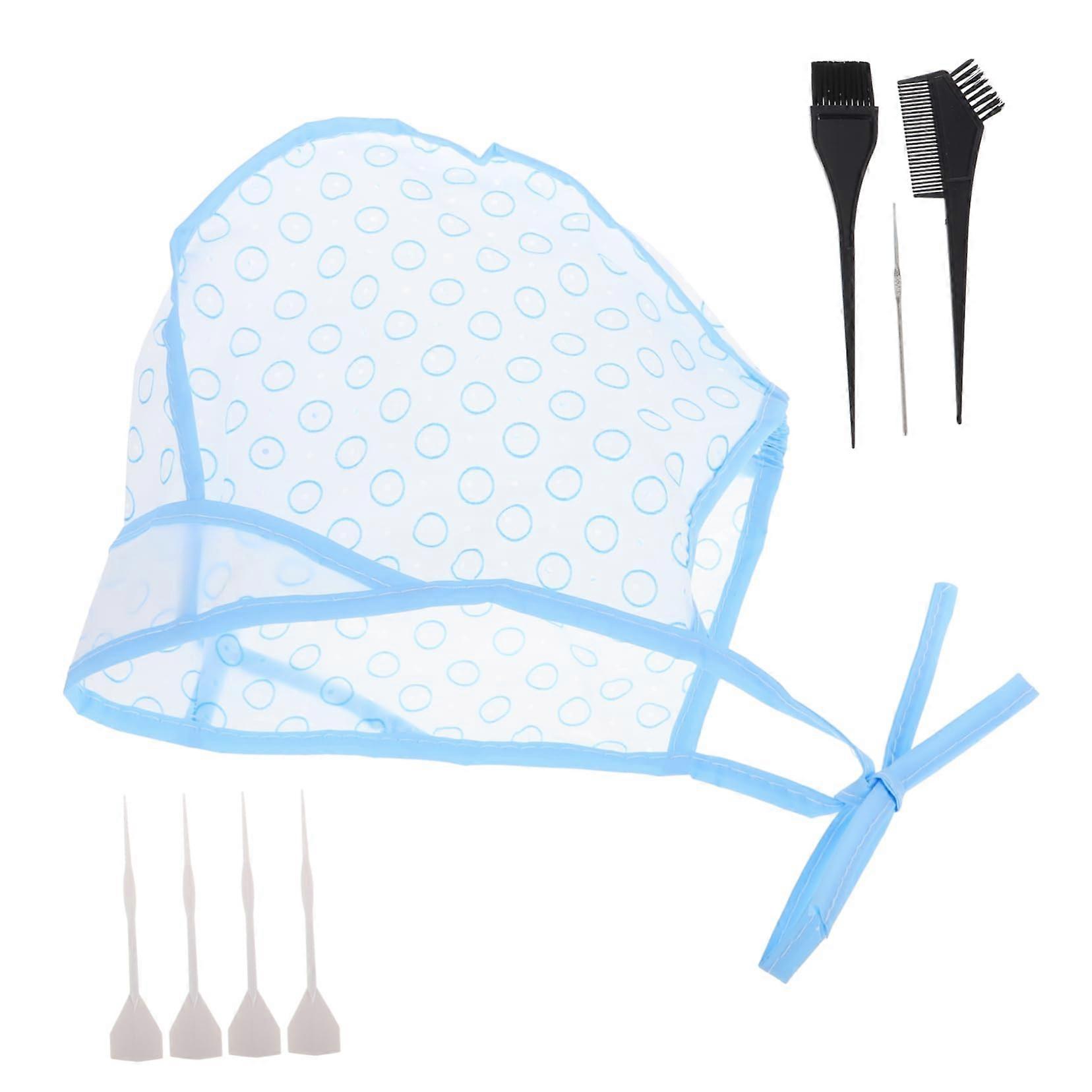 Adjustable Hair Highlighting Cap Kit with Hook for Precise Strand Selection and Salon or Home Use