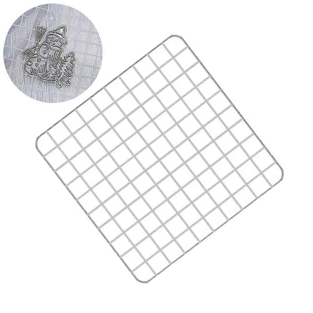 Clear Stamp Blocks with Grid Acrylic Stamping Blocks for Craft Making