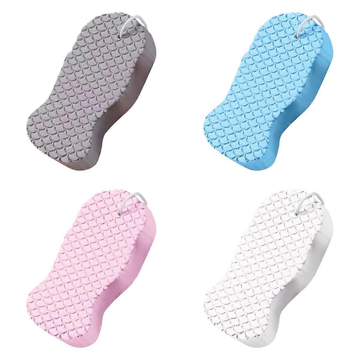 Exfoliating Bath Sponge Multipack with Gentle 3D Body Scrubber, Soft SkinFriendly Reusable Design