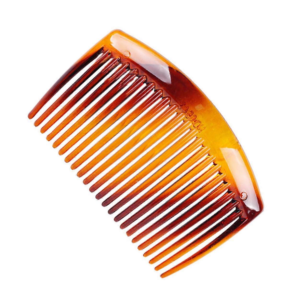 23 Teeth Plastic Side Hair Combs Set for Women, Yellow 12Pack for Secure Bangs and Styling