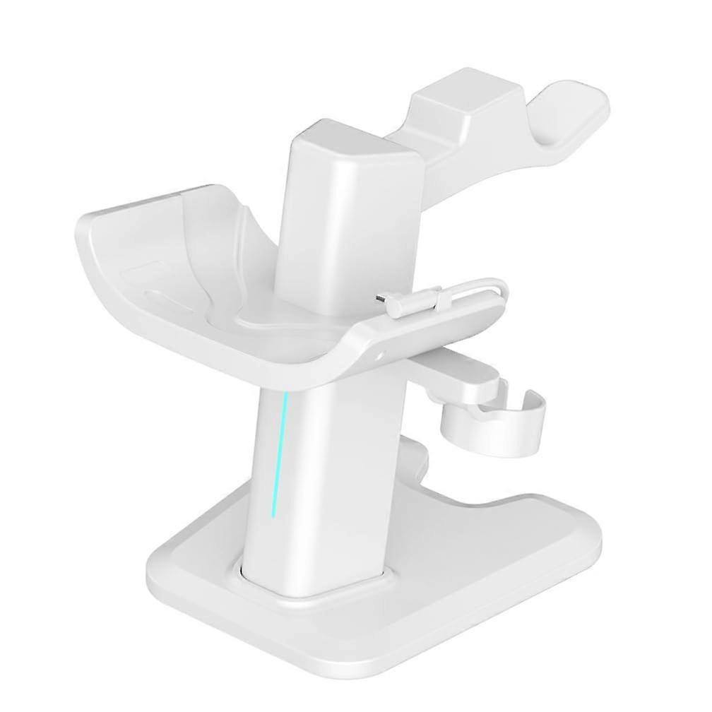 Charging Dock with LED Light, VR Stand for Headset and Controllers Compatible with Meta Quest 3, Elite Strap